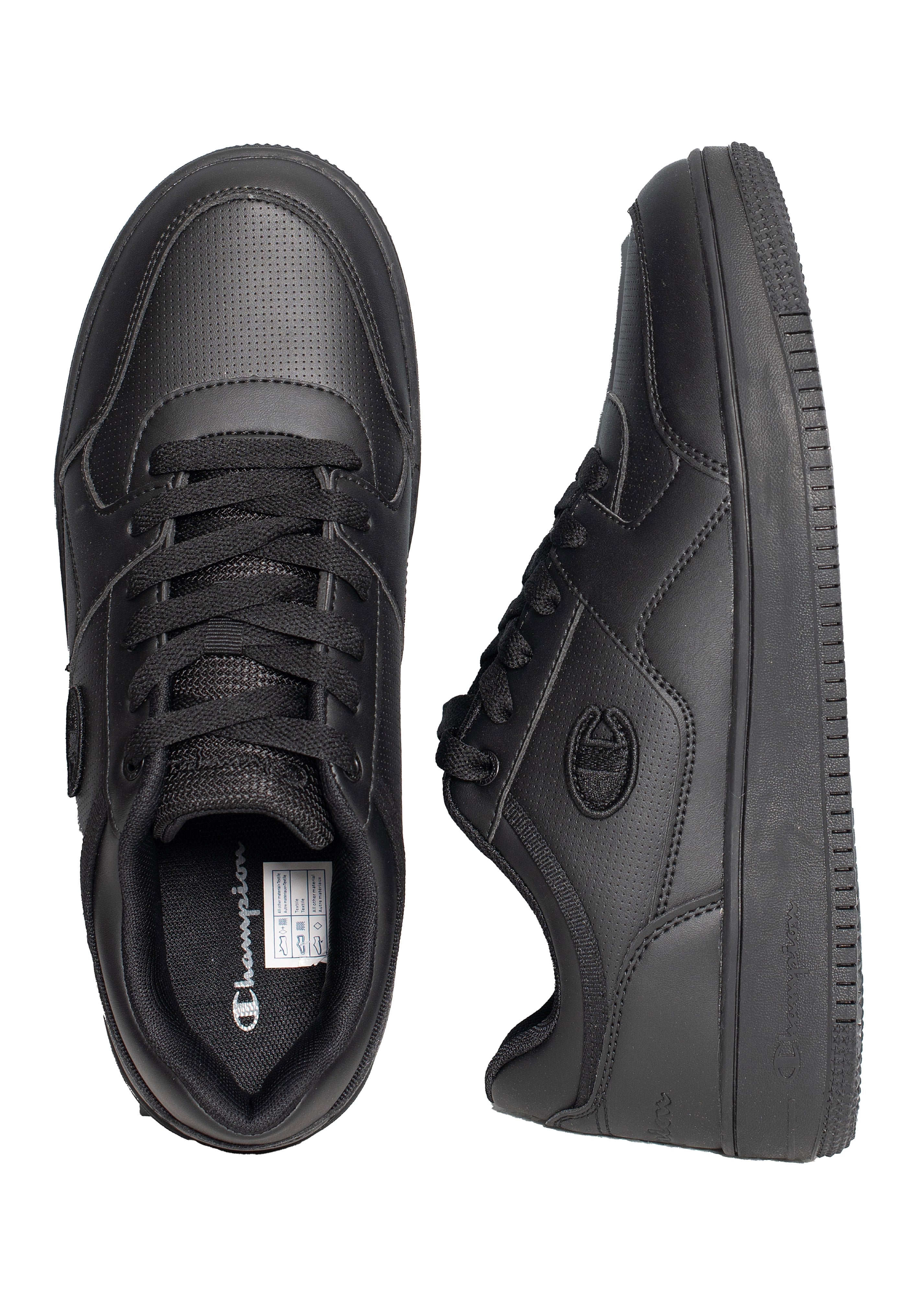 Mens black champion shoes on sale