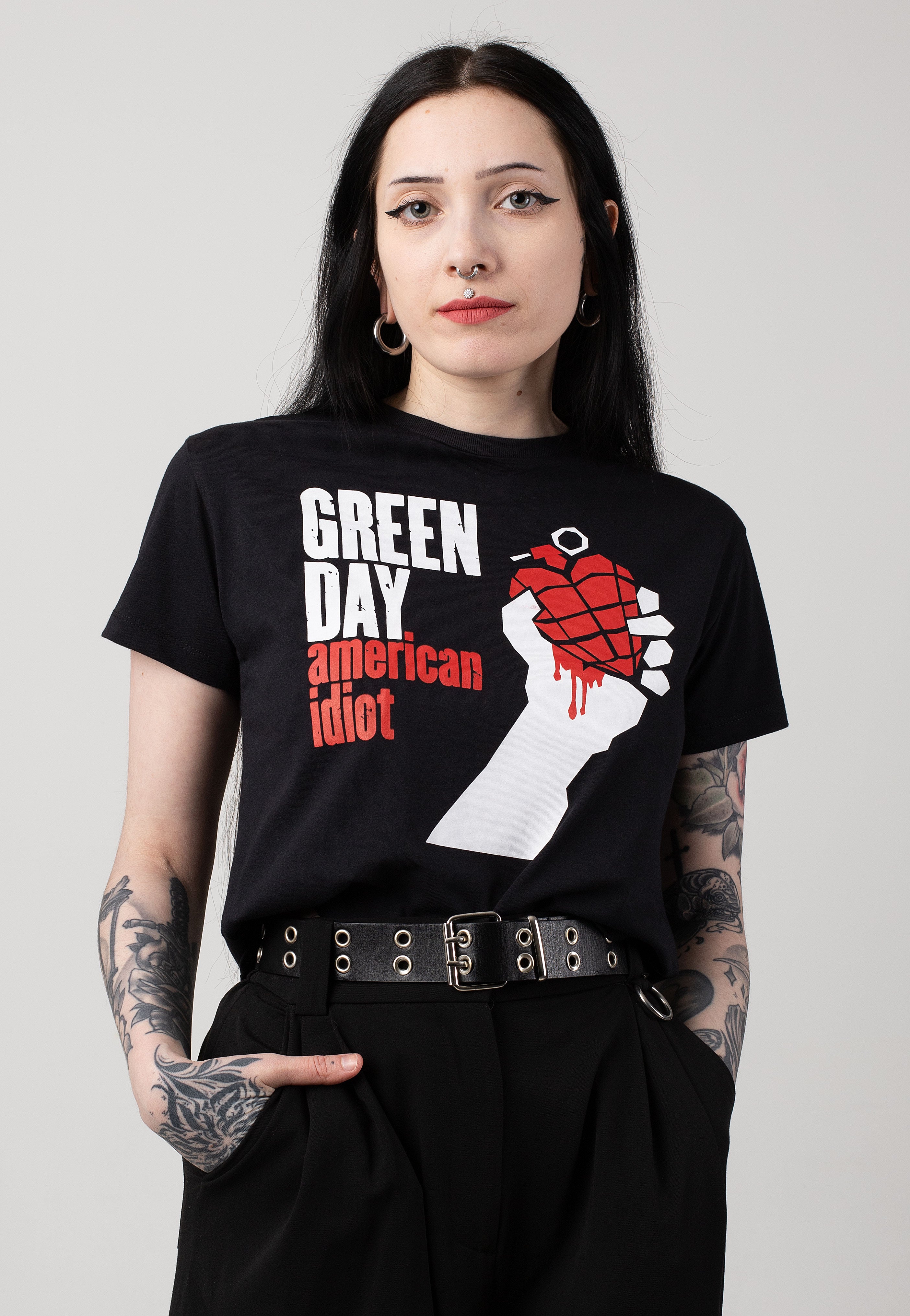 Green fashion day american idiot t shirt