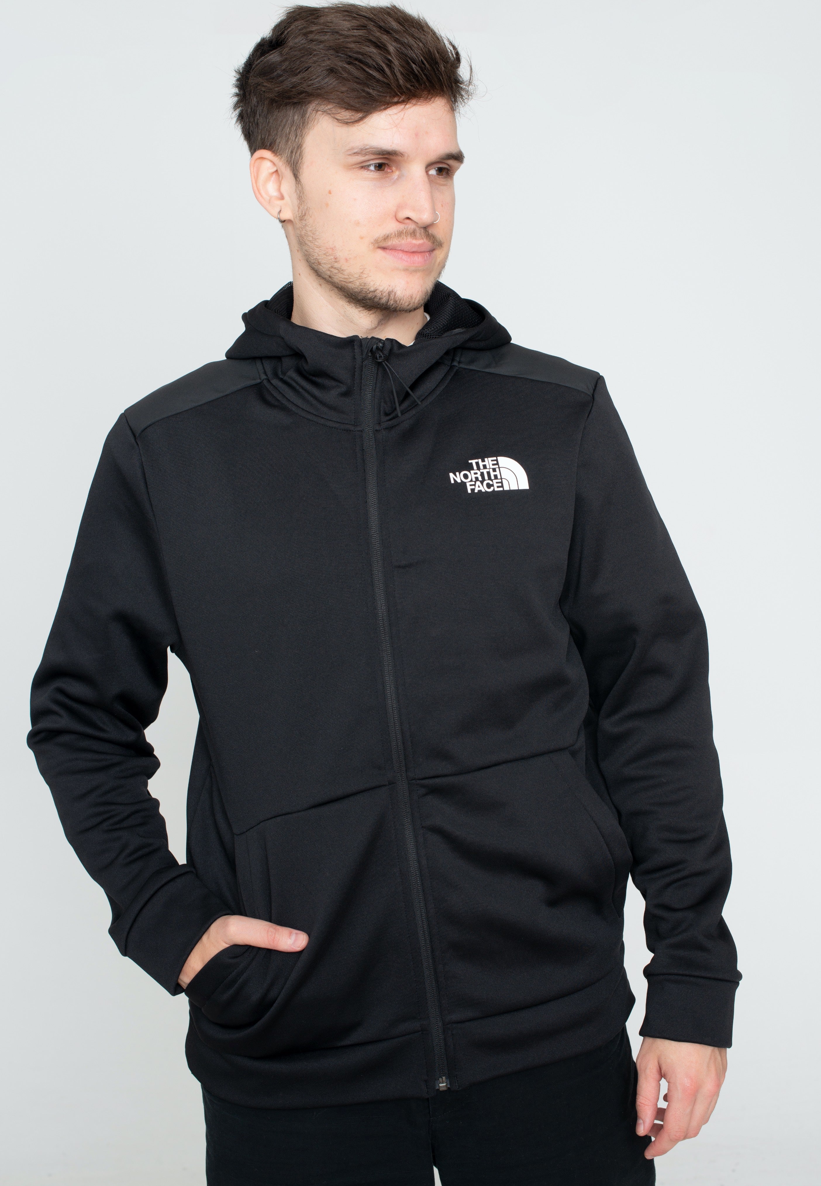 Black north face zip up hoodie online