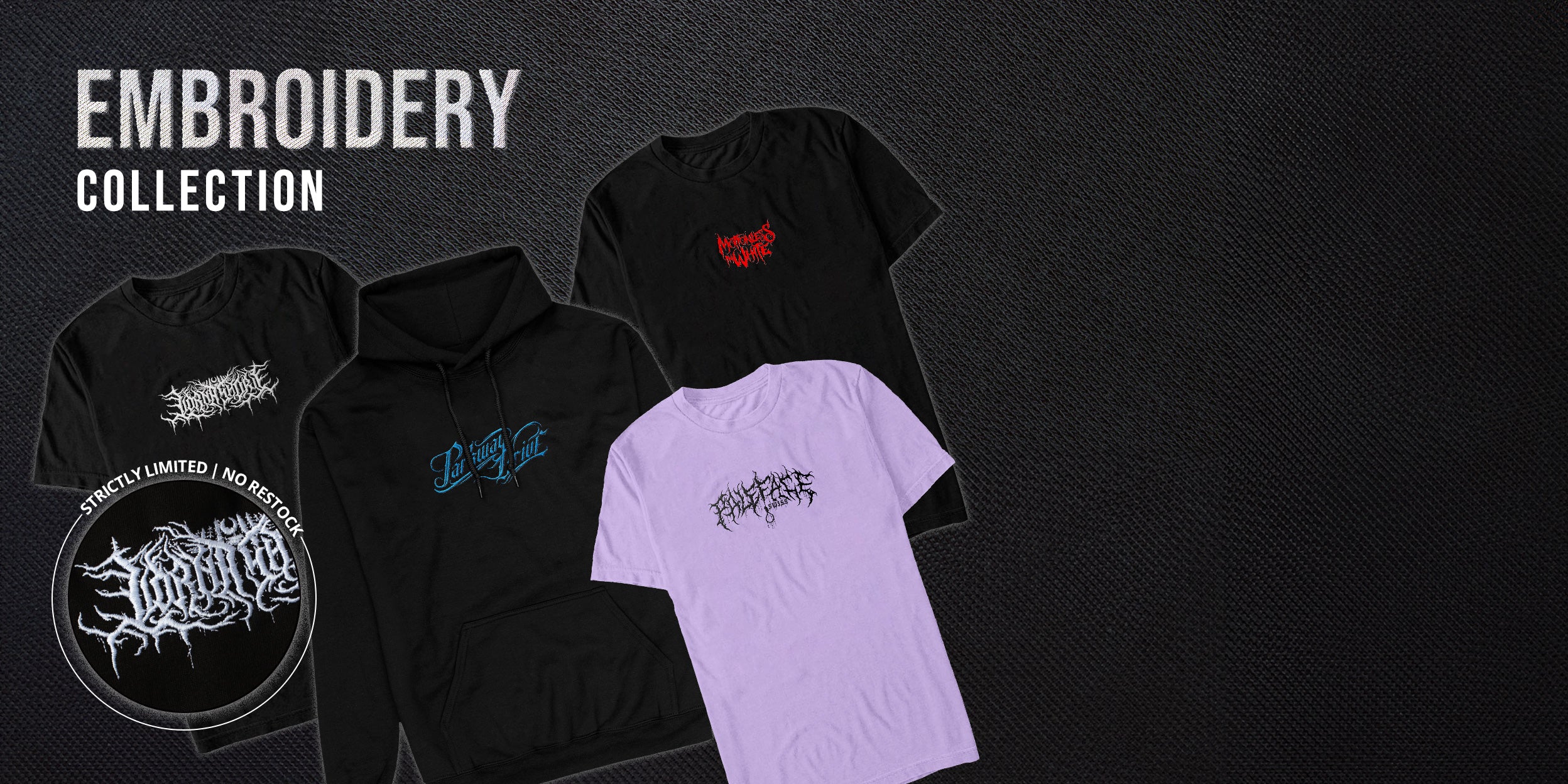 Embroidered Band Merch: Exclusive & Limited Embroidery Collection Ft. Parkway Drive, Lorna Shore, And More!