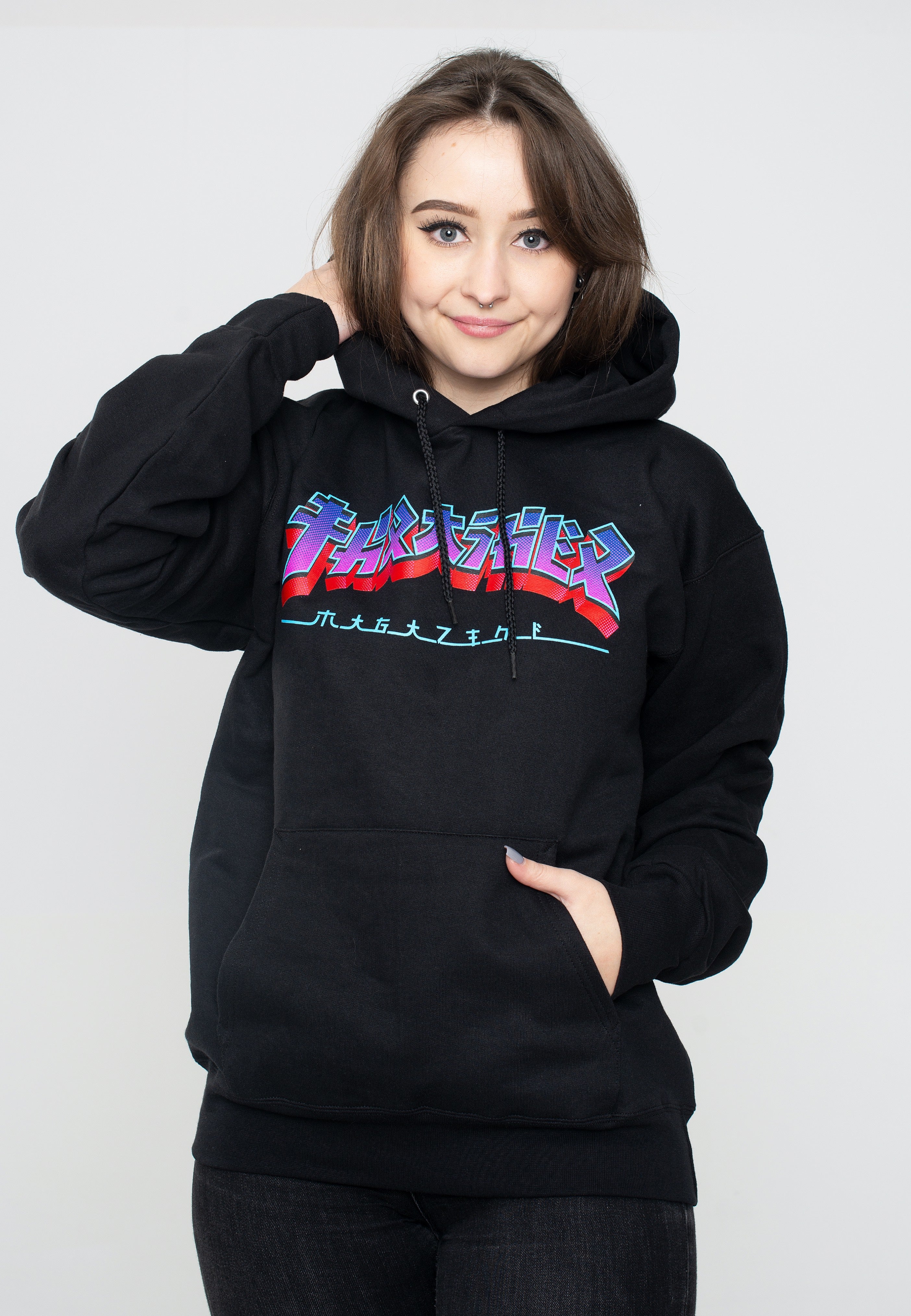 Thrasher - Godzilla Burst Black - Hoodie | Women-Image