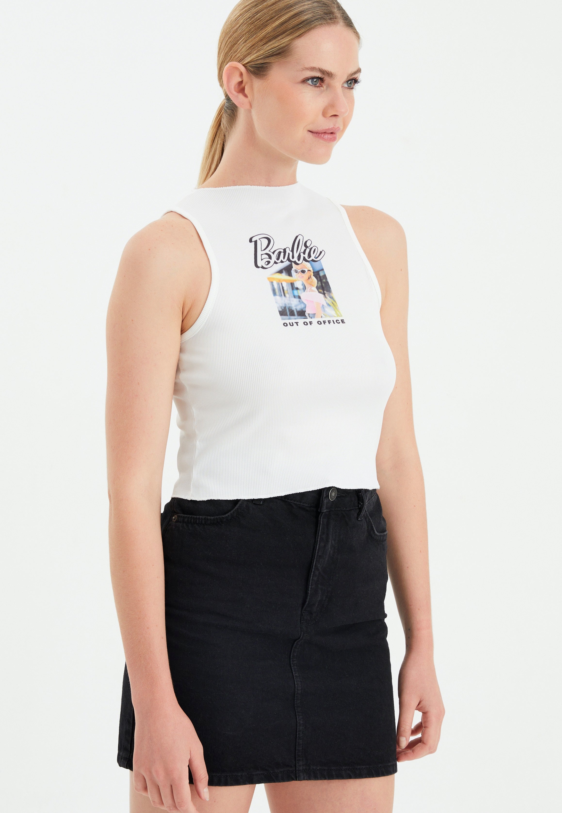 Barbie - Out Of Office White - Top | Women-Image