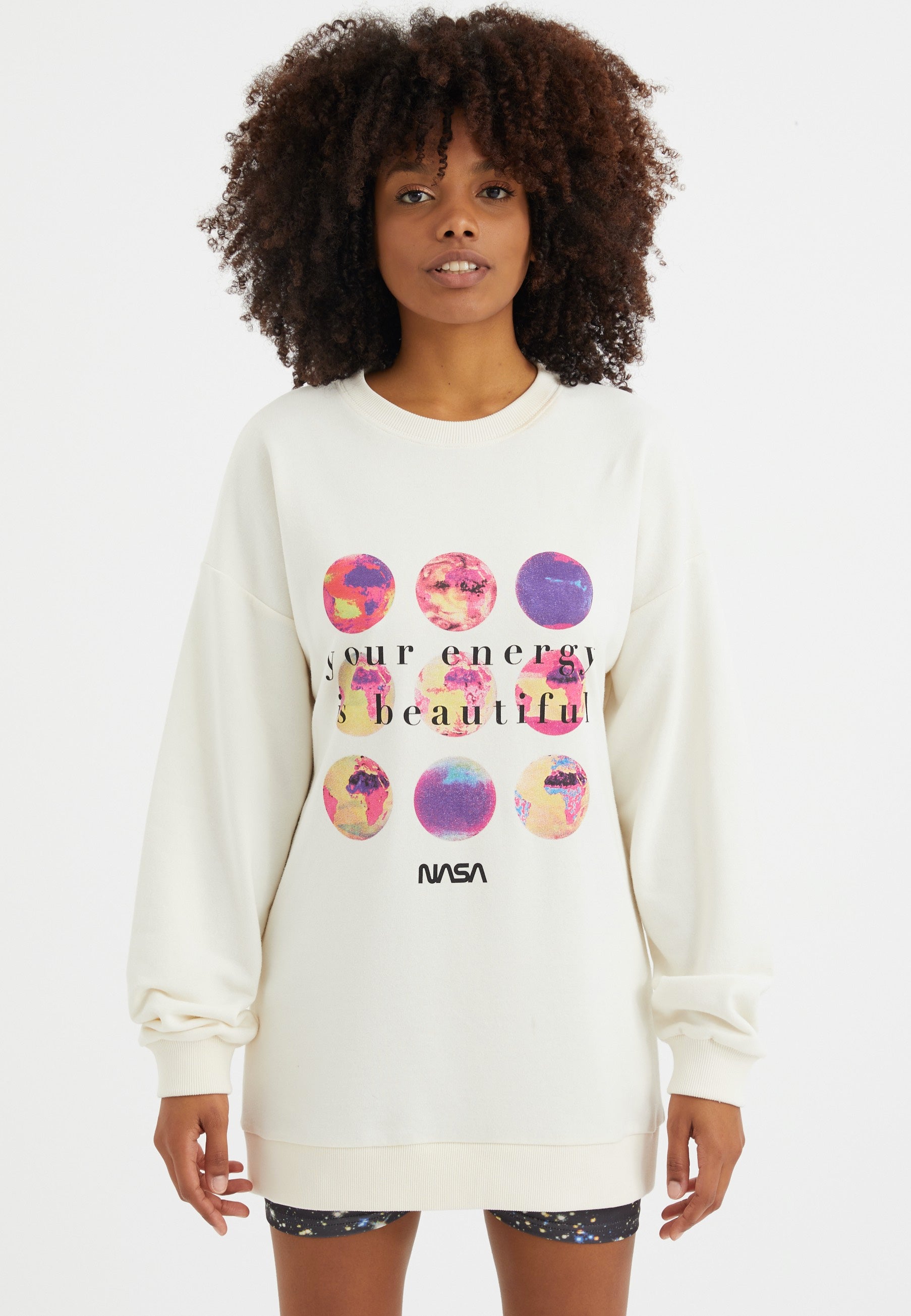 NASA - Solar Energy Sweatdress Cream - Sweater | Women-Image