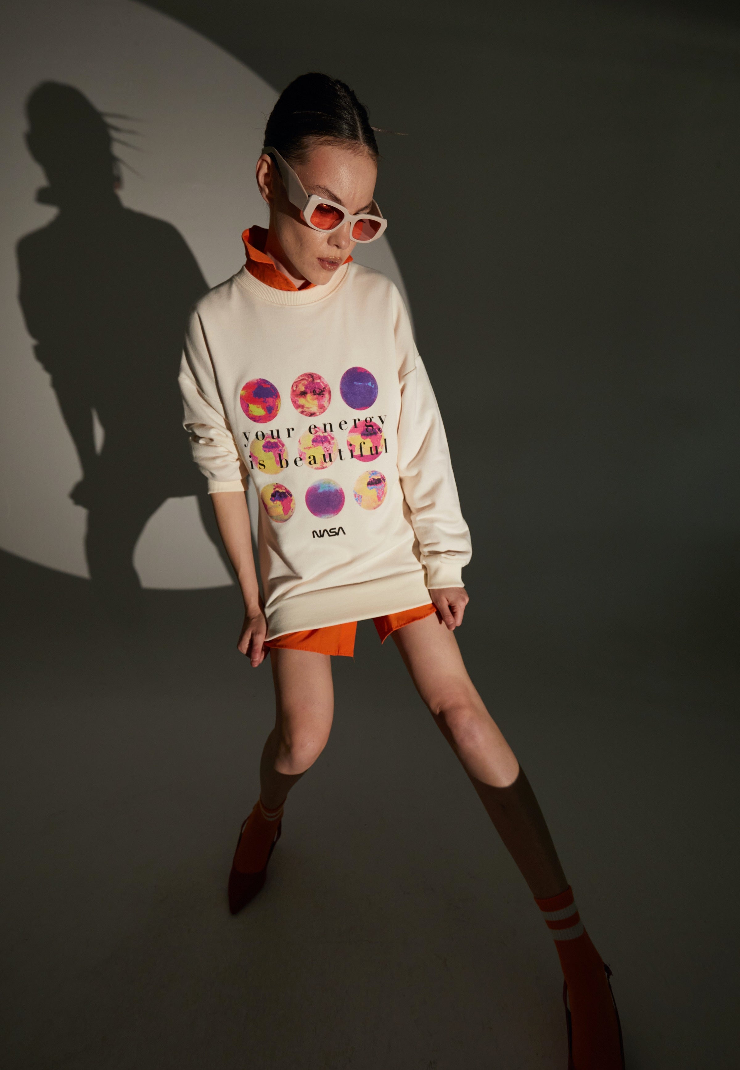 NASA - Solar Energy Sweatdress Cream - Sweater | Women-Image