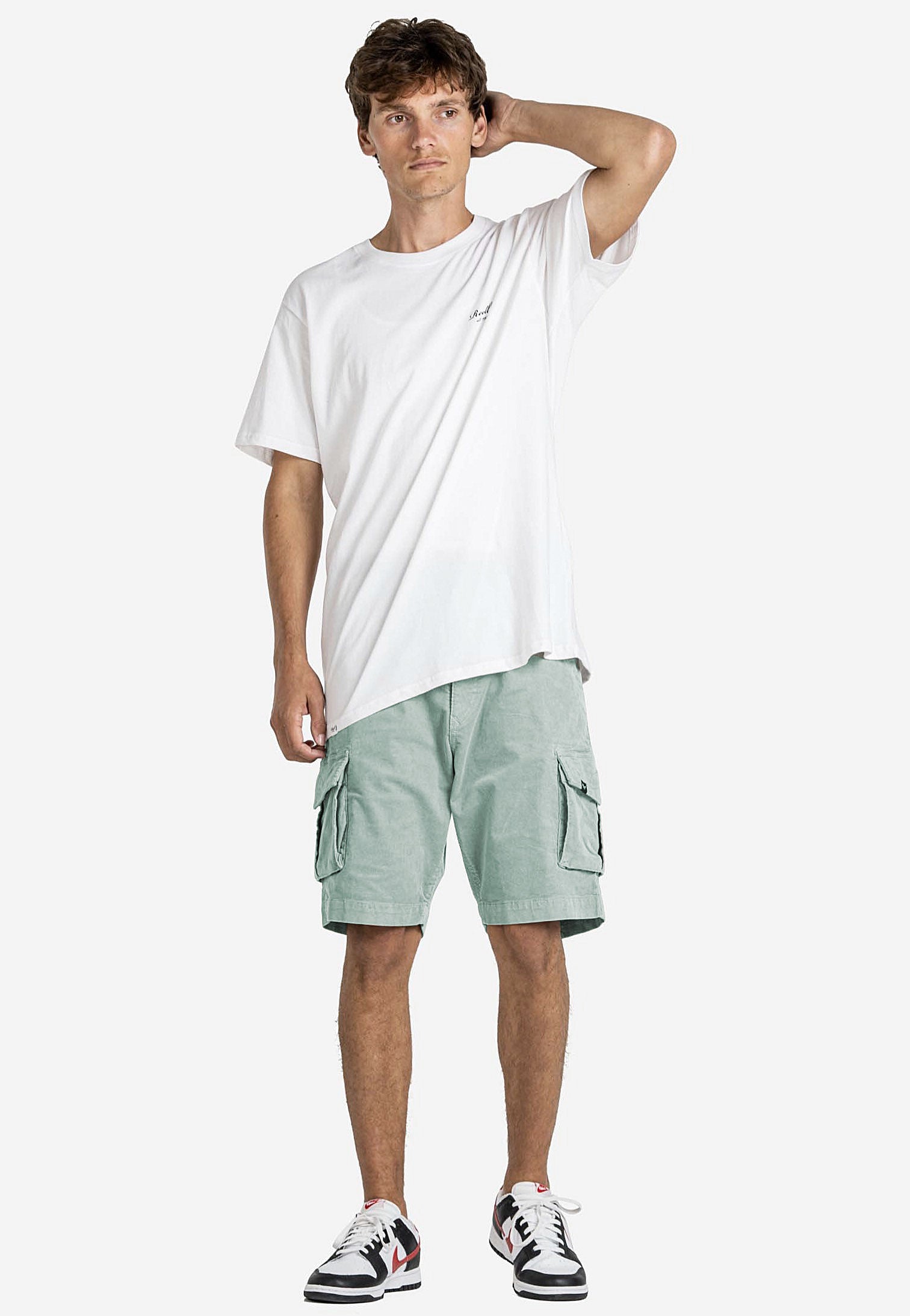 REELL - City Cargo Baby Cord Aqua Grey - Shorts | Men-Image