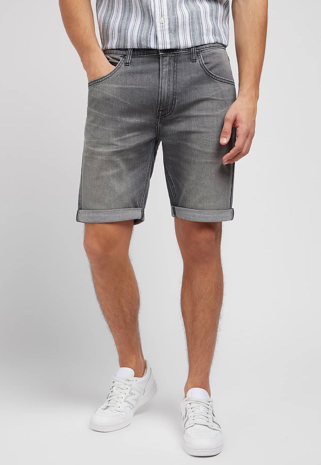 Lee - 5 Pocket Washed Grey - Shorts | Men-Image