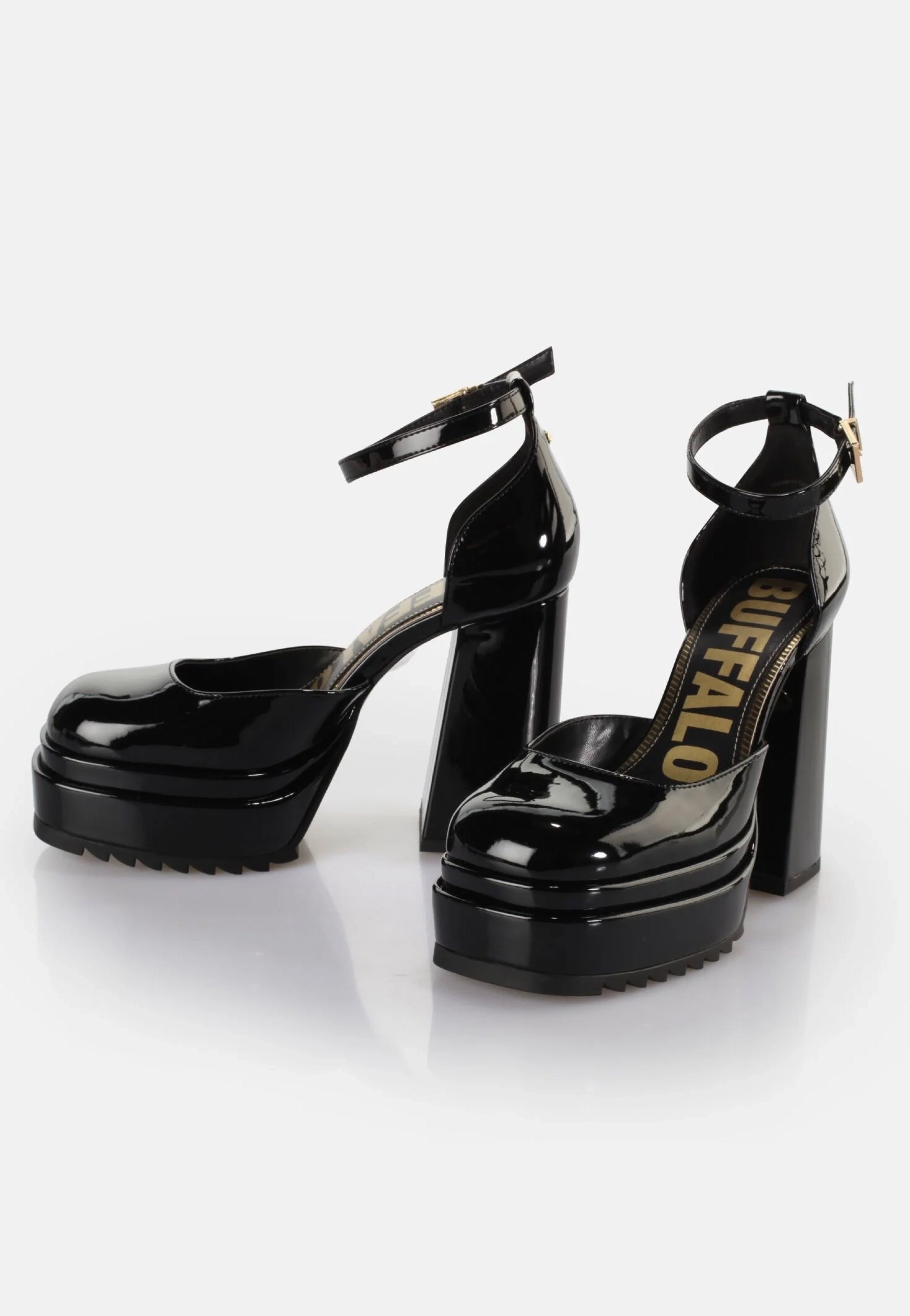 Buffalo - May W Dorsay Vegan Patent Black - Heels | Women-Image