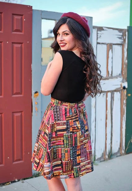 Retrolicious - Don't Judge A Book by Its Cover A-Line  - Skirt | Women-Image