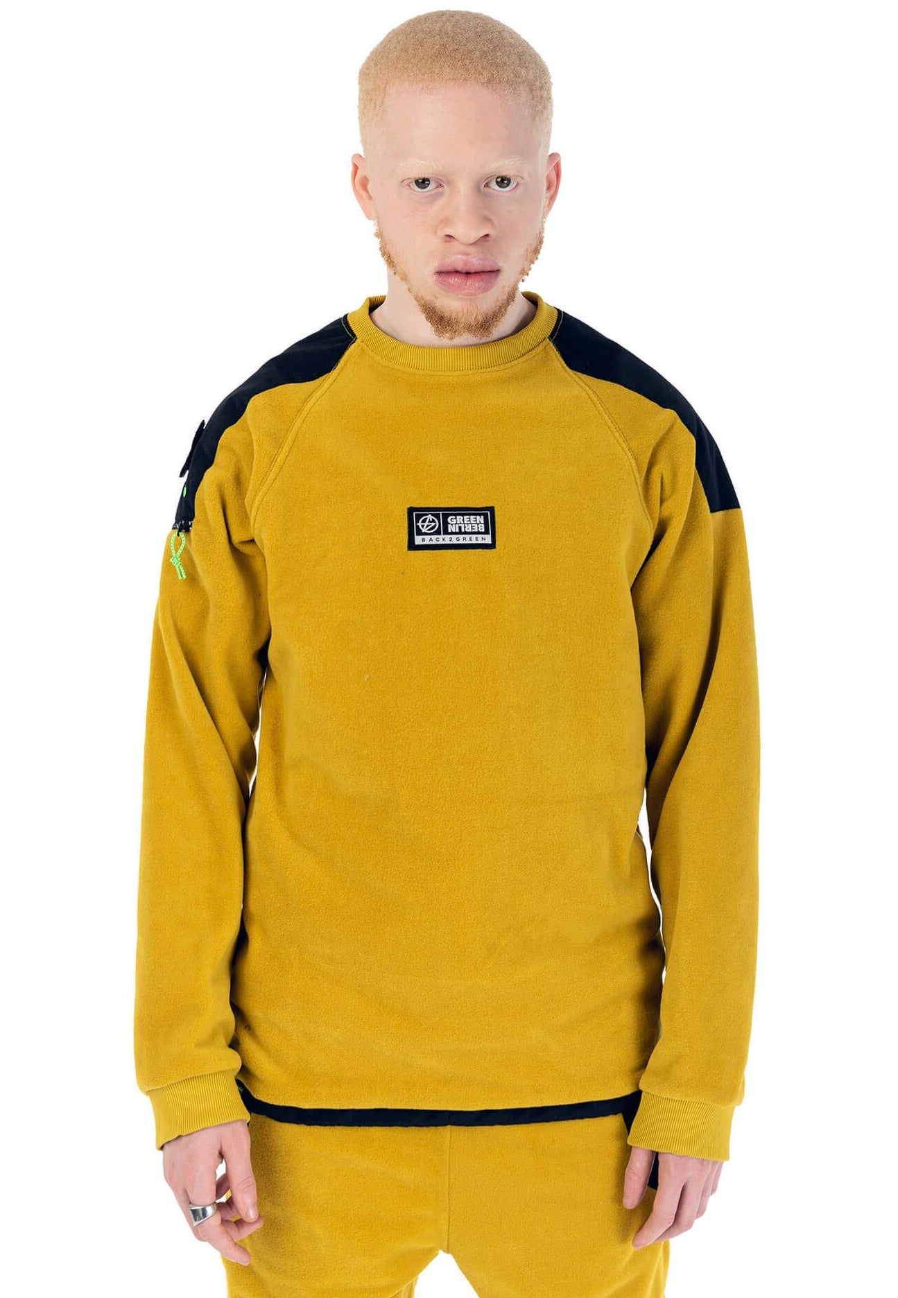 Green Berlin - Back2Fleece Golden Palm - Sweater | Men-Image