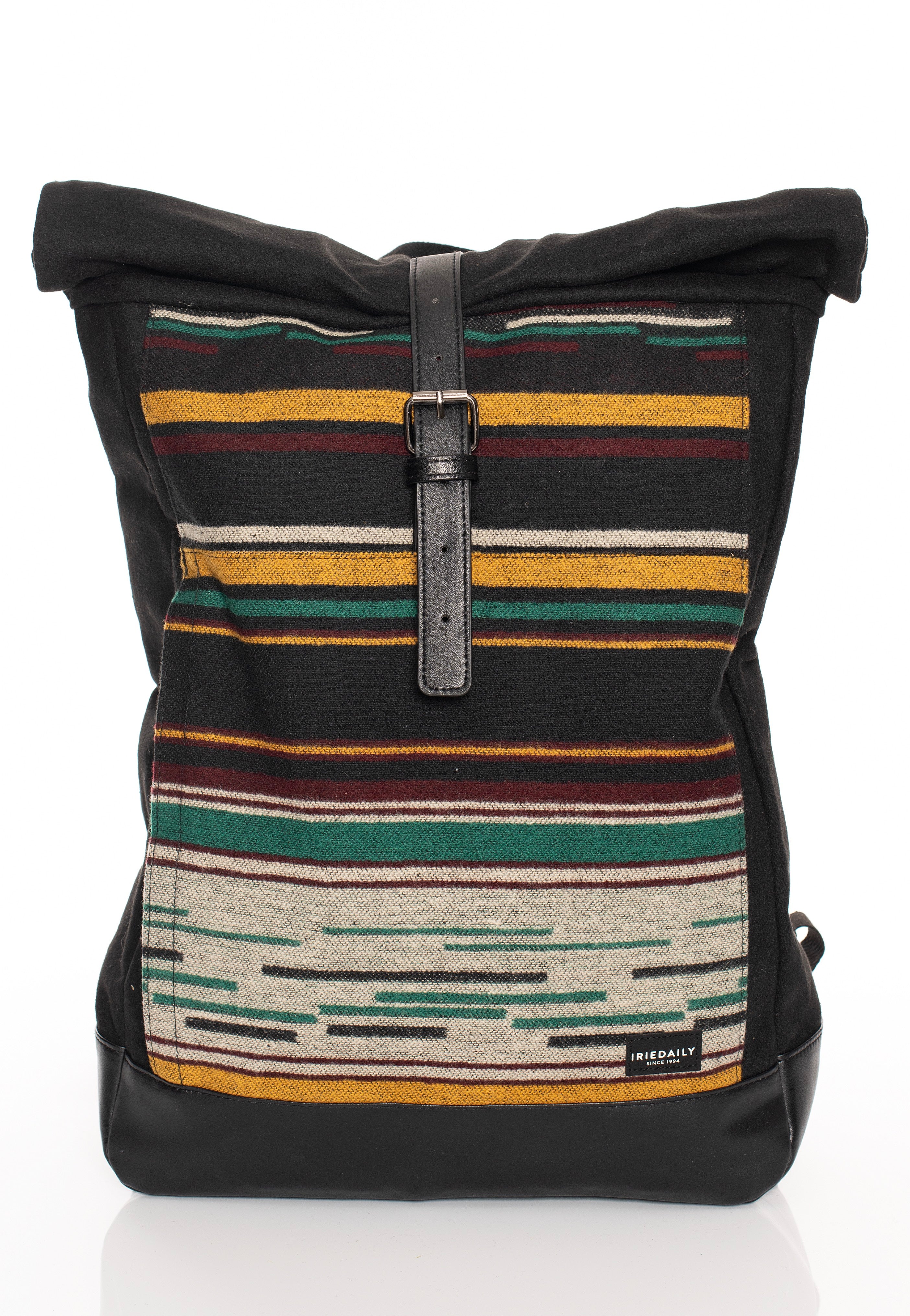 Iriedaily - Santania Rolltop Stripe Black - Backpack | Neutral-Image