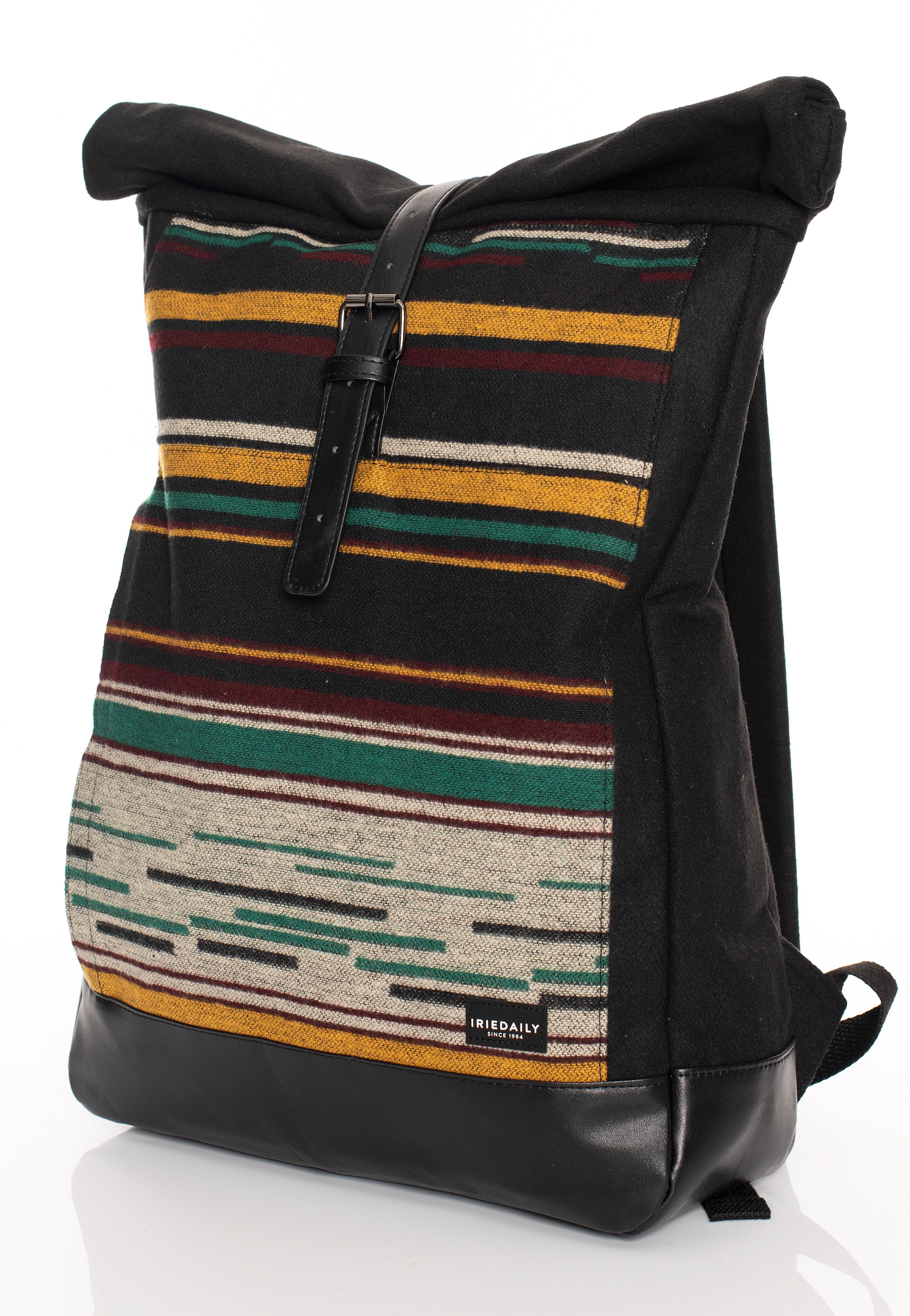 Iriedaily - Santania Rolltop Stripe Black - Backpack | Neutral-Image