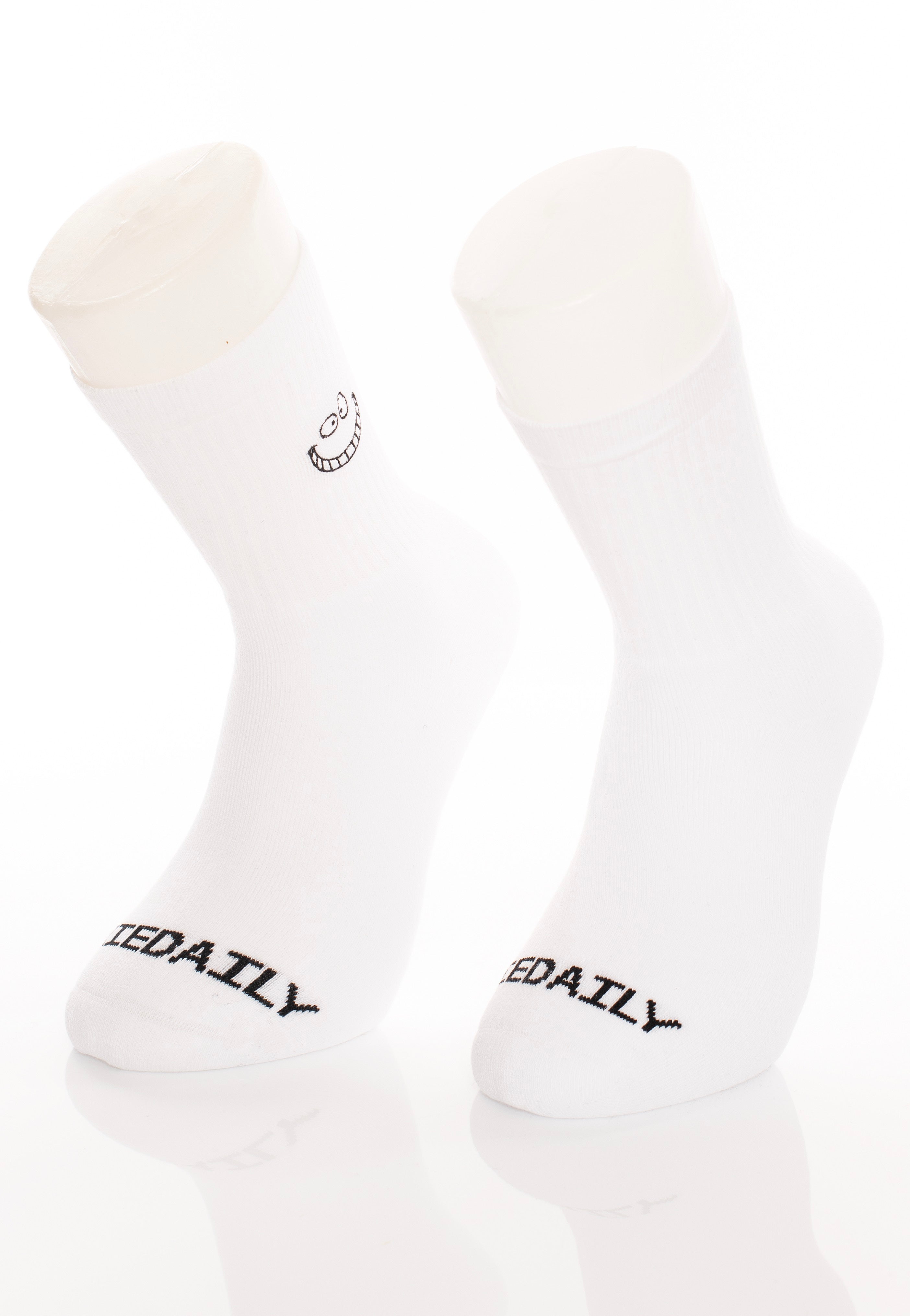 Iriedaily - Grin Cat White - Socks | Neutral-Image