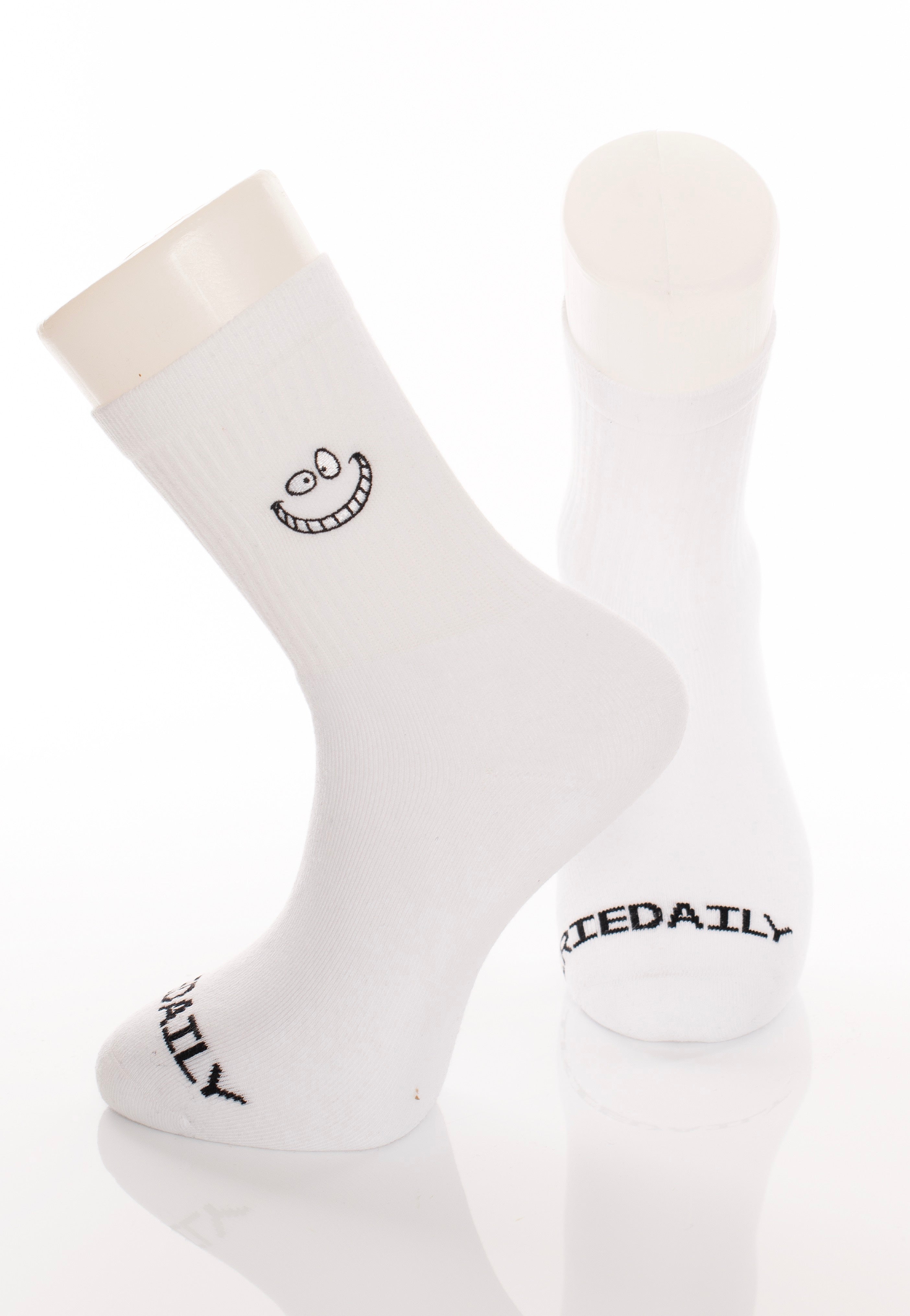 Iriedaily - Grin Cat White - Socks | Neutral-Image