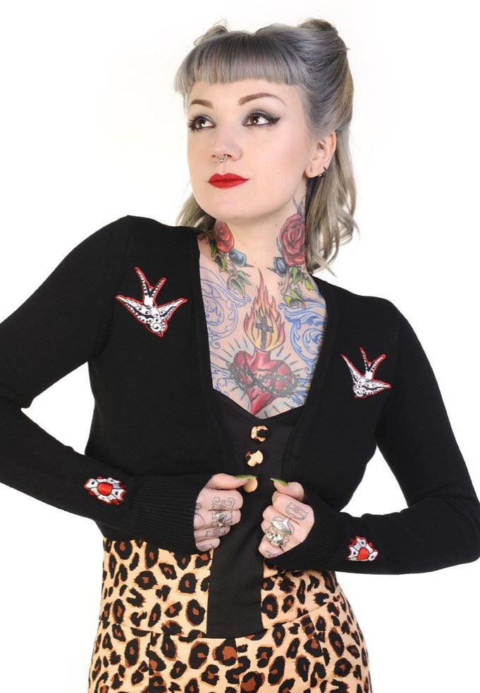 Banned Apparel - Swallows Black/White - Bolero | Women-Image