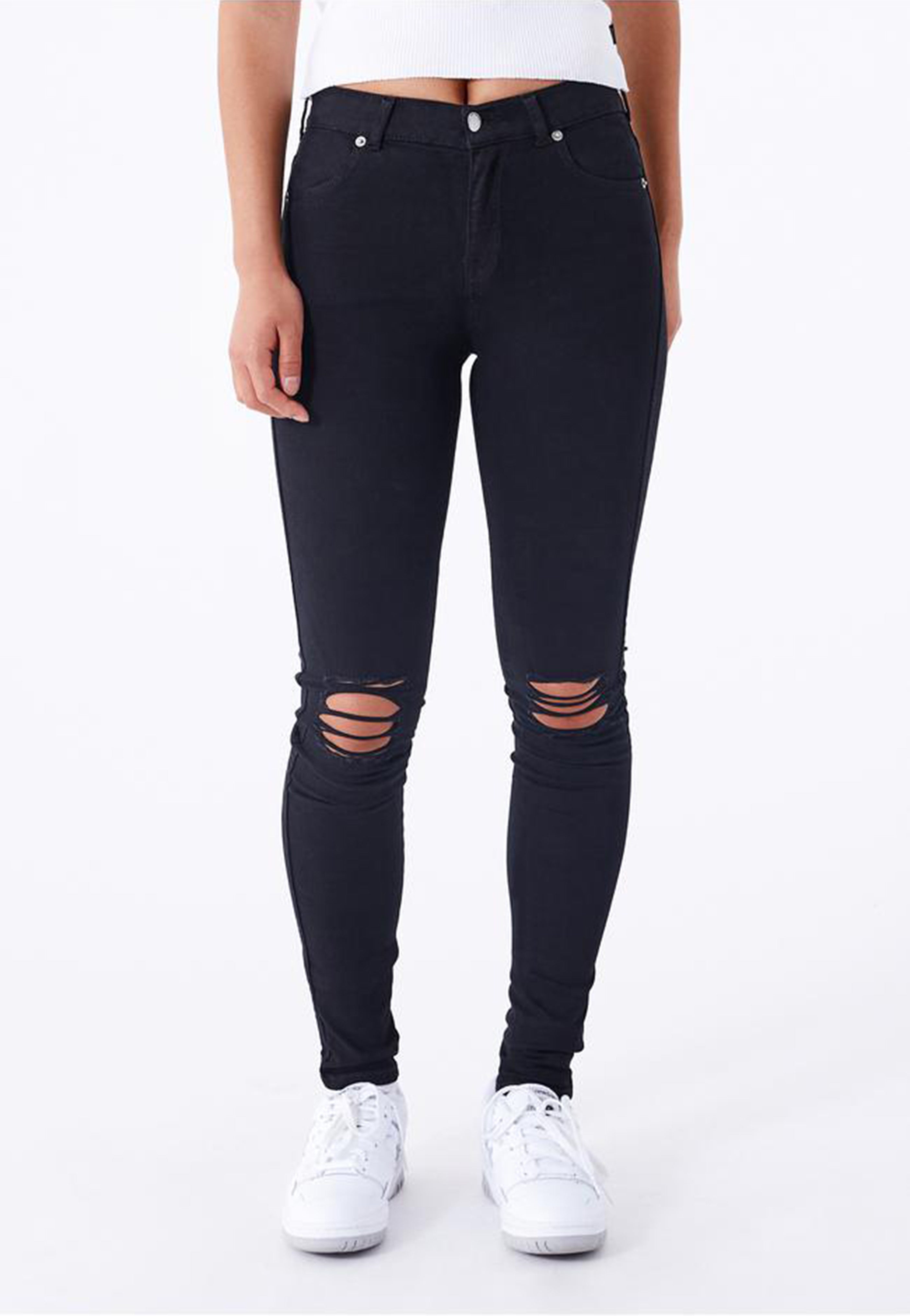 Dr. Denim - Lexy Black Ripped Knees - Jeans | Women-Image