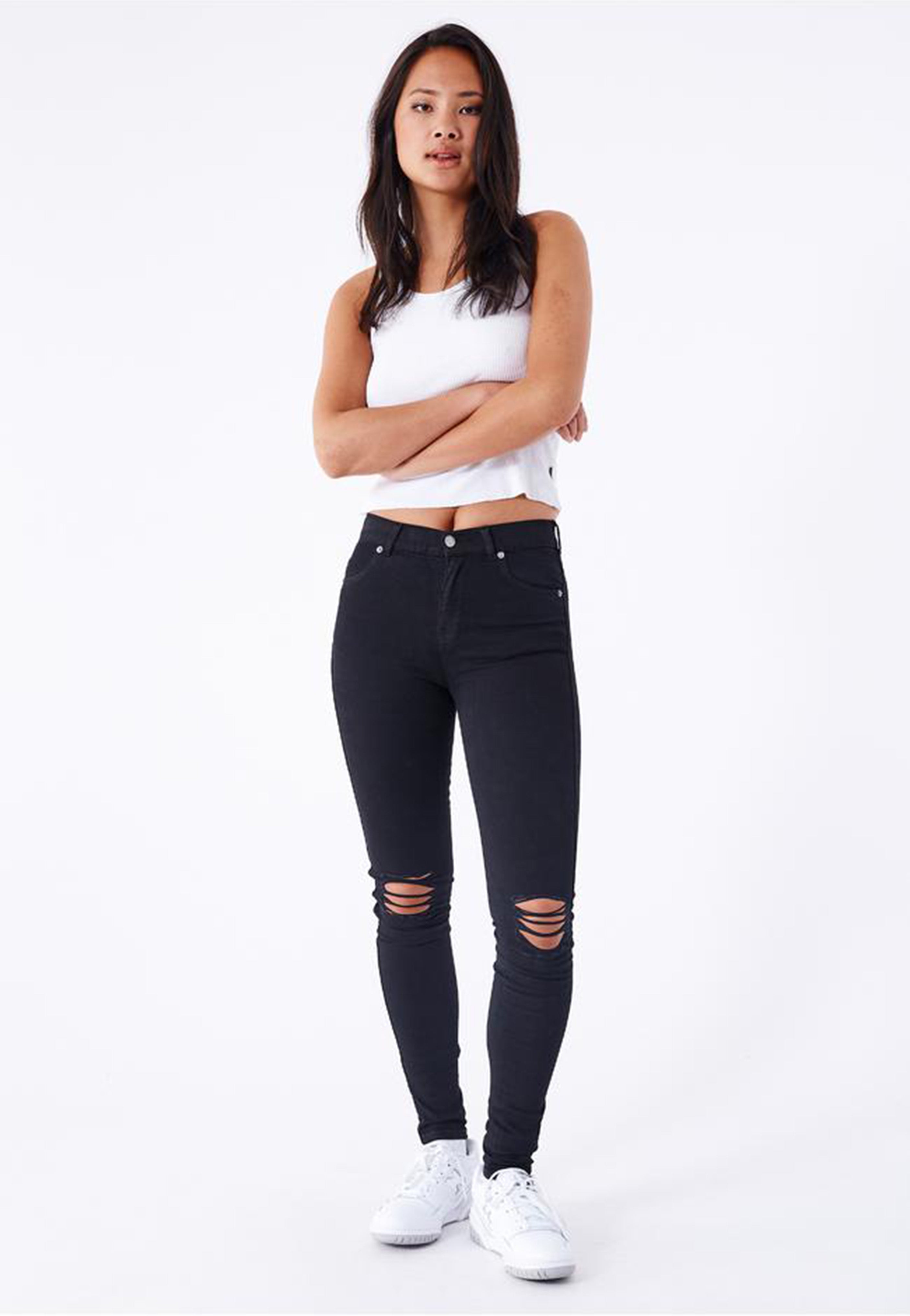 Dr. Denim - Lexy Black Ripped Knees - Jeans | Women-Image