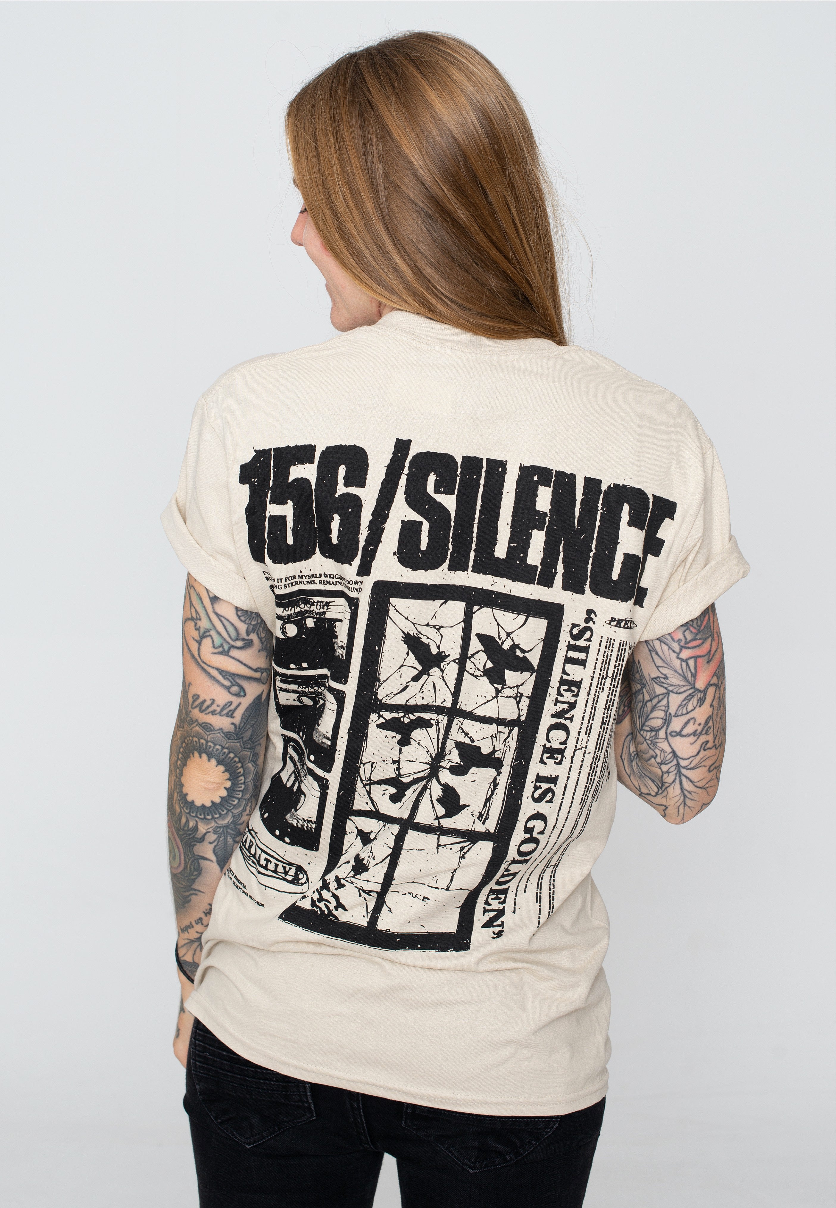 156/Silence - Narrative Tapes Sand - T-Shirt | Women-Image