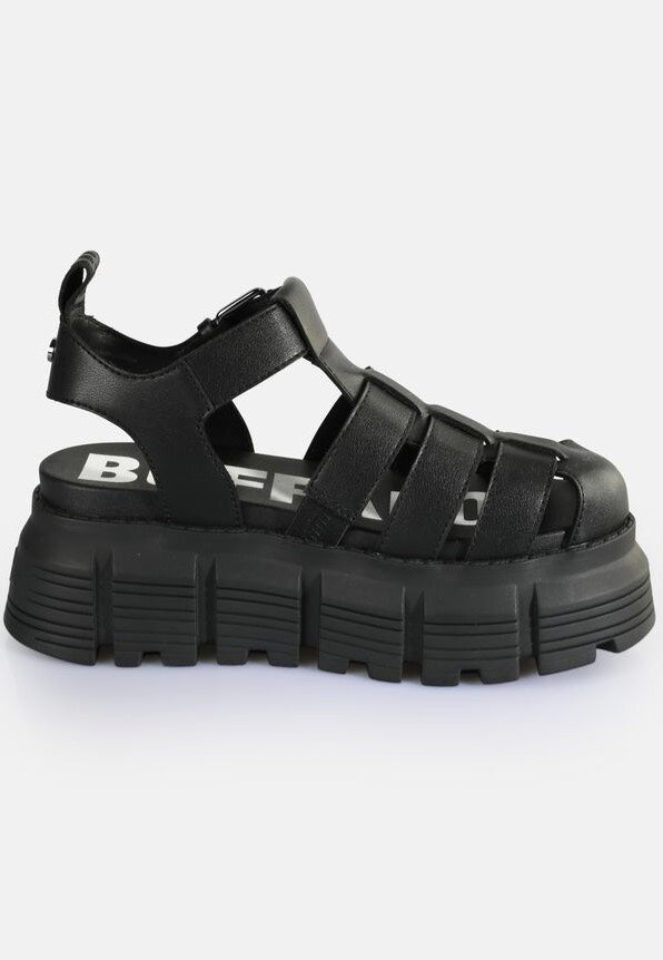 Buffalo - Ava Fisher Vegan Nappa Black - Girl Sandals | Women-Image