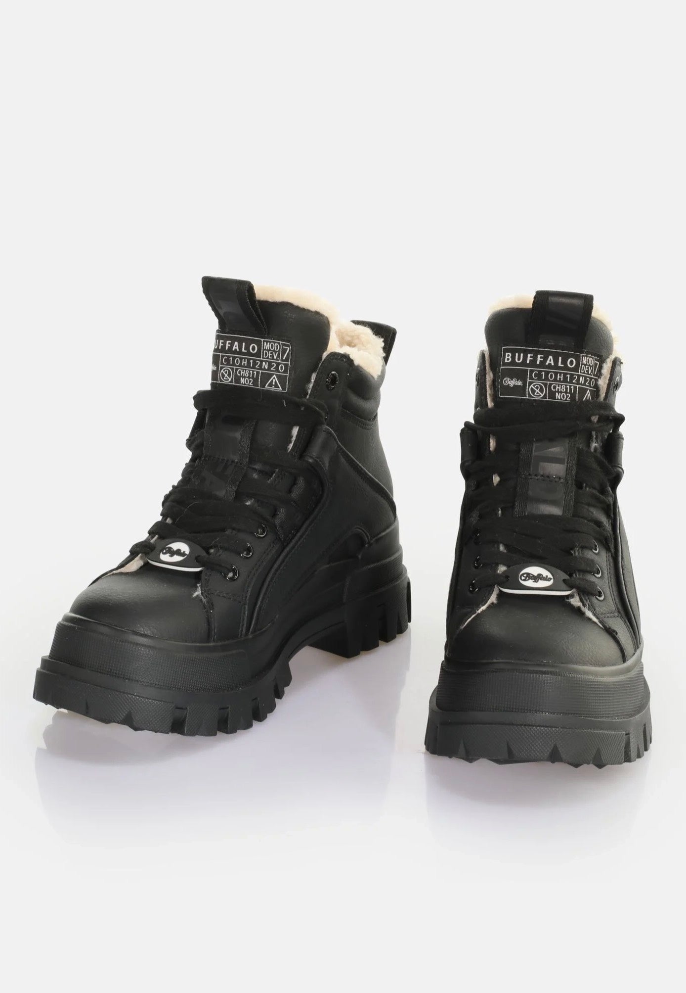 Buffalo - Aspha Nc Mid Warm Vegan Nubuck Black - Girl Shoes | Women-Image