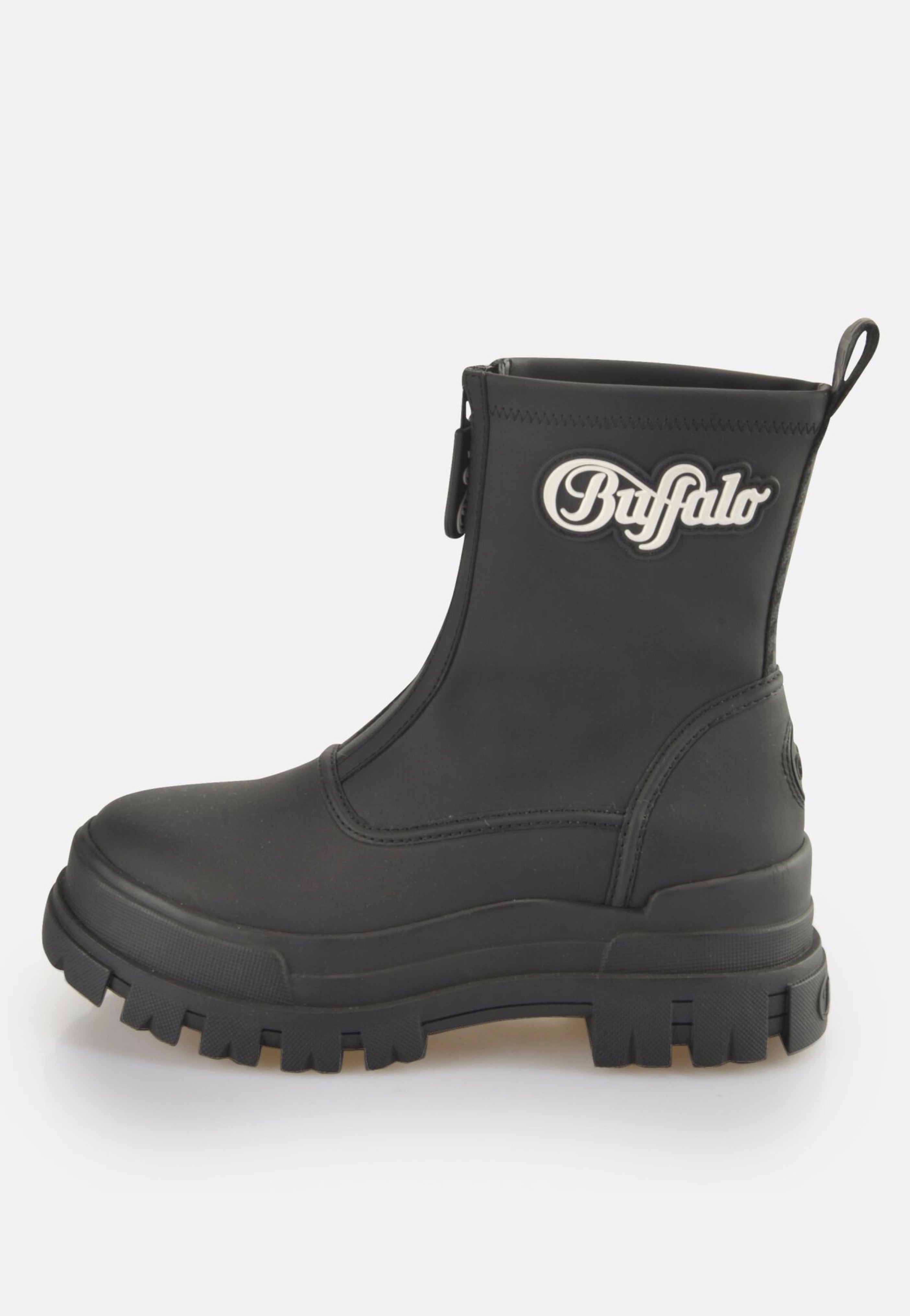 Buffalo - Aspha Rain Zip Vegan Rubber Nappa Black - Girl Shoes | Women-Image