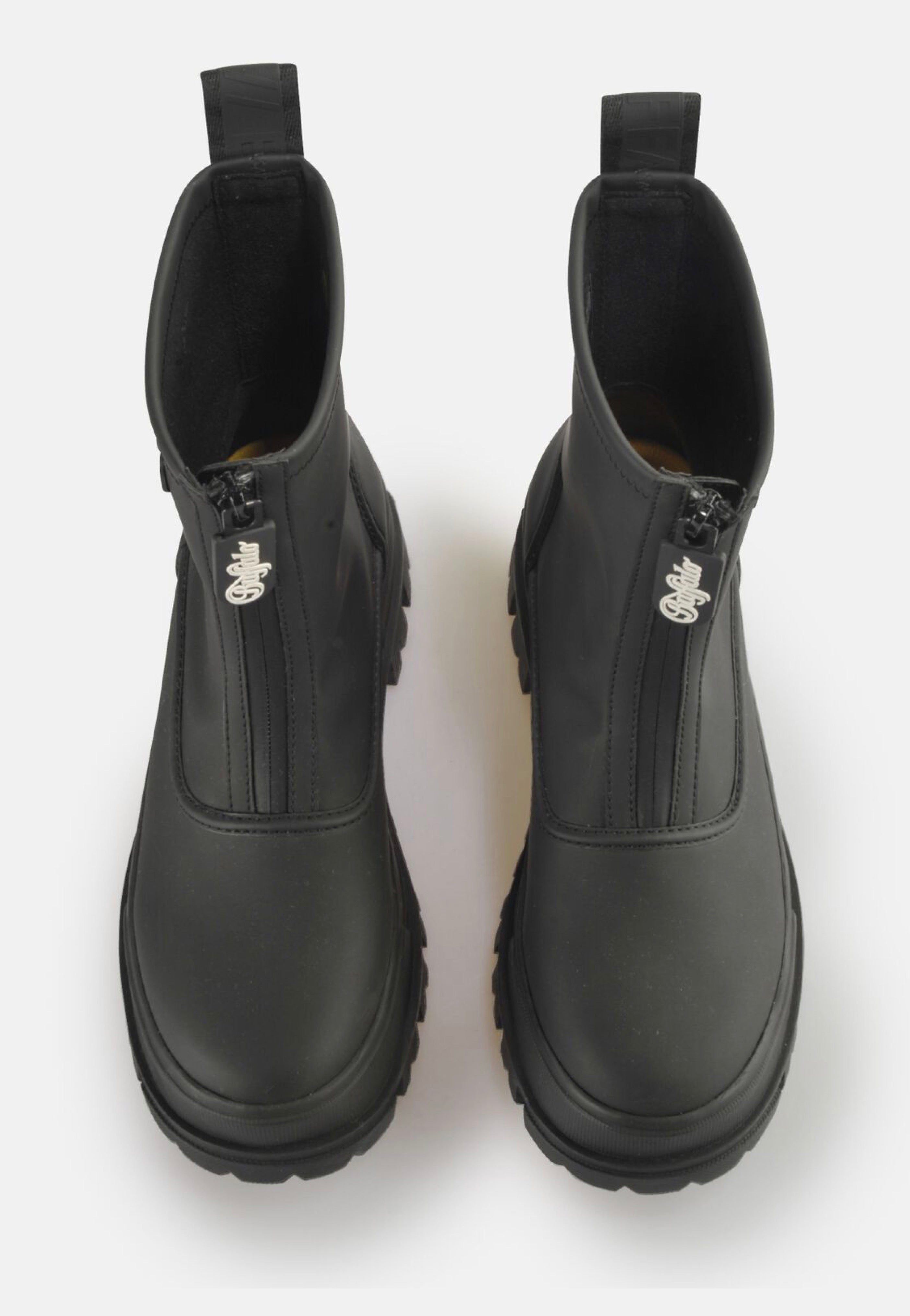 Buffalo - Aspha Rain Zip Vegan Rubber Nappa Black - Girl Shoes | Women-Image