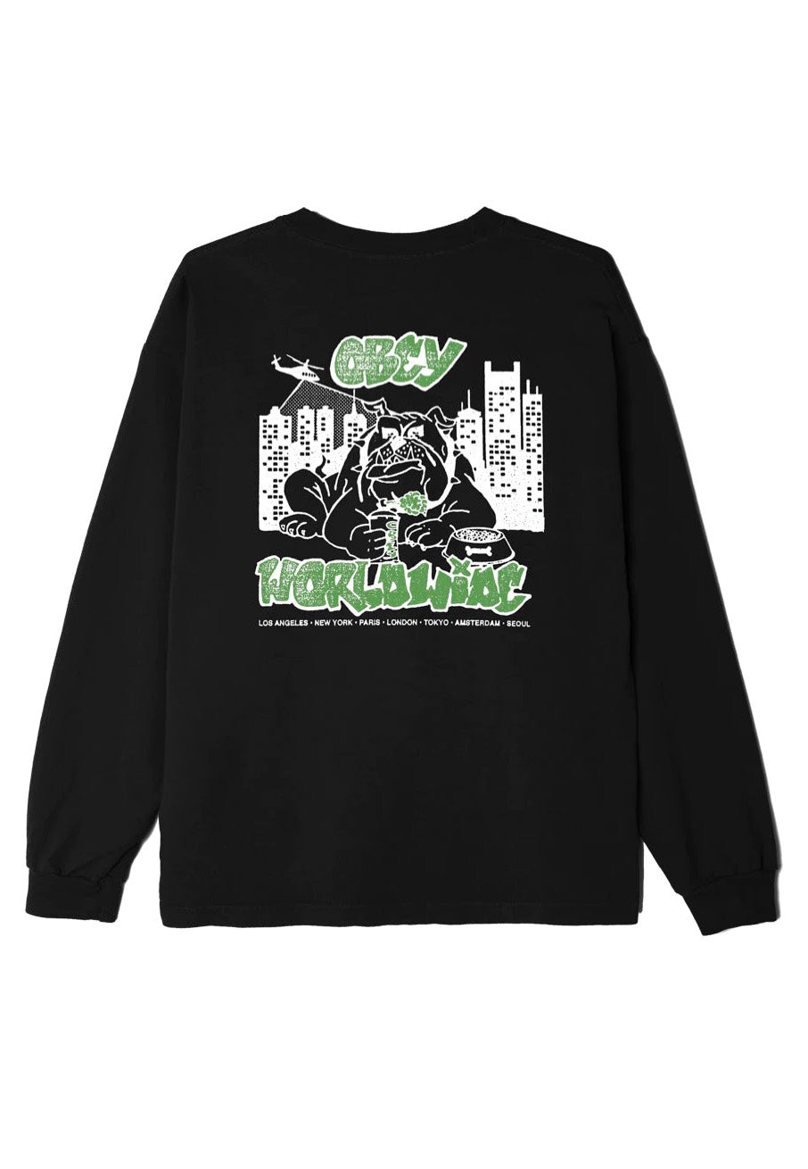 Obey - City Watch Dog Off Black - Longsleeve | Men-Image