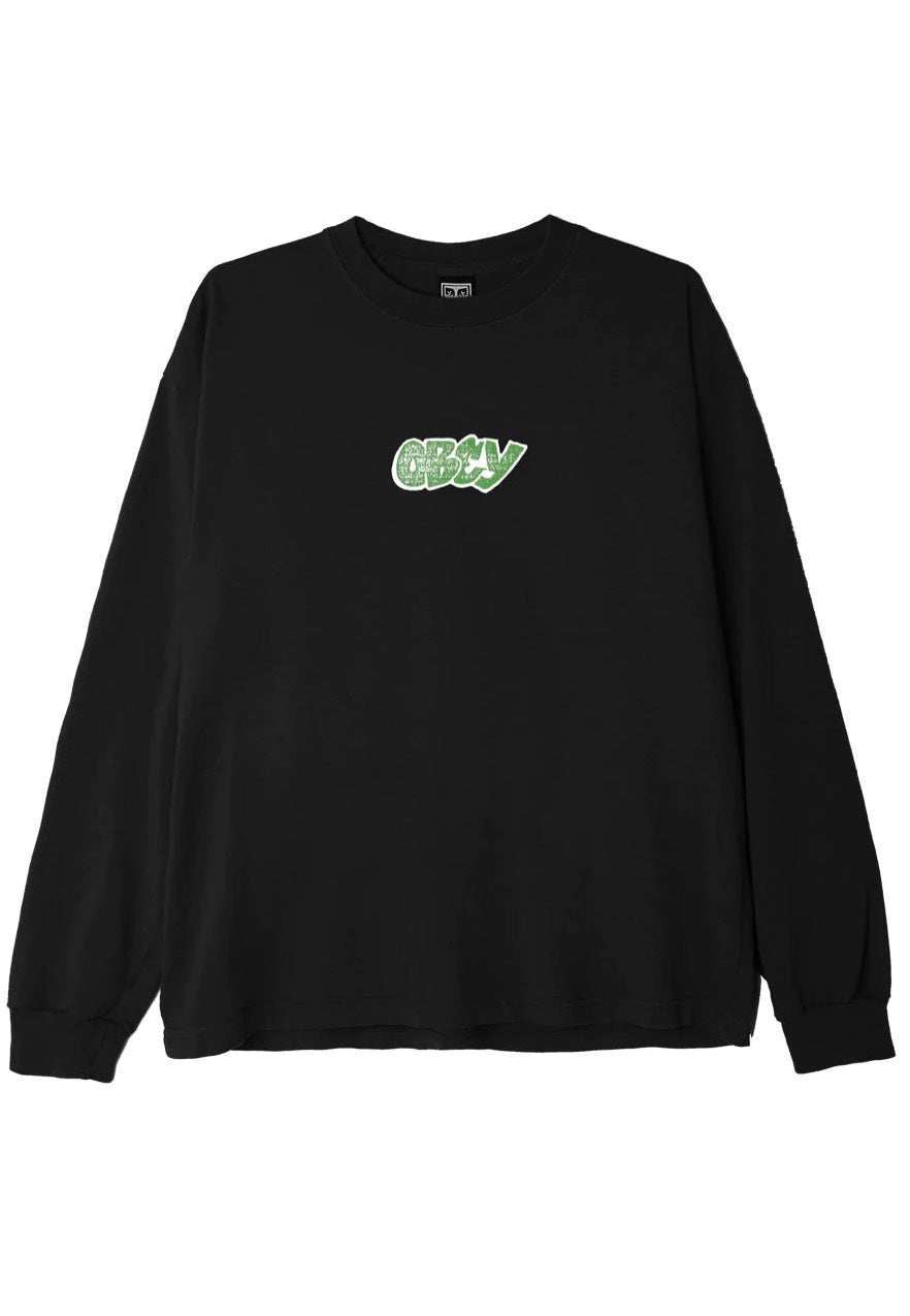 Obey - City Watch Dog Off Black - Longsleeve | Men-Image