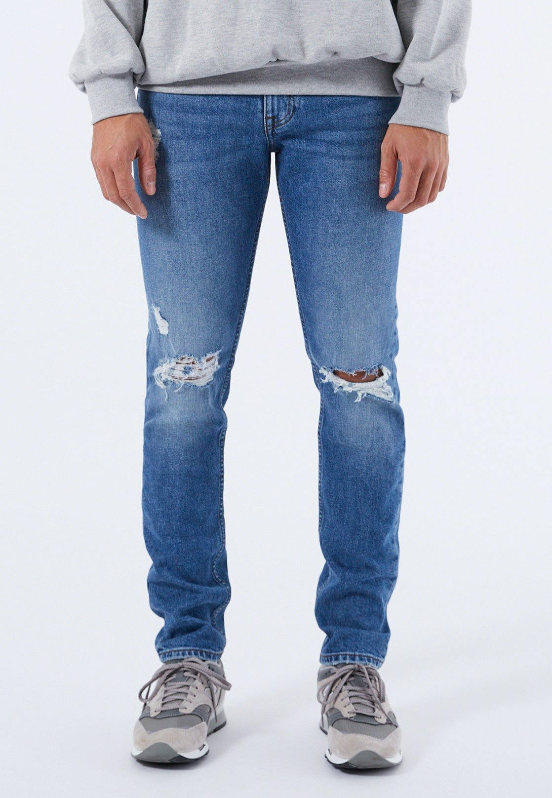 Dr. Denim - Clark Rubble Mid Blue Ripped - Jeans | Men-Image