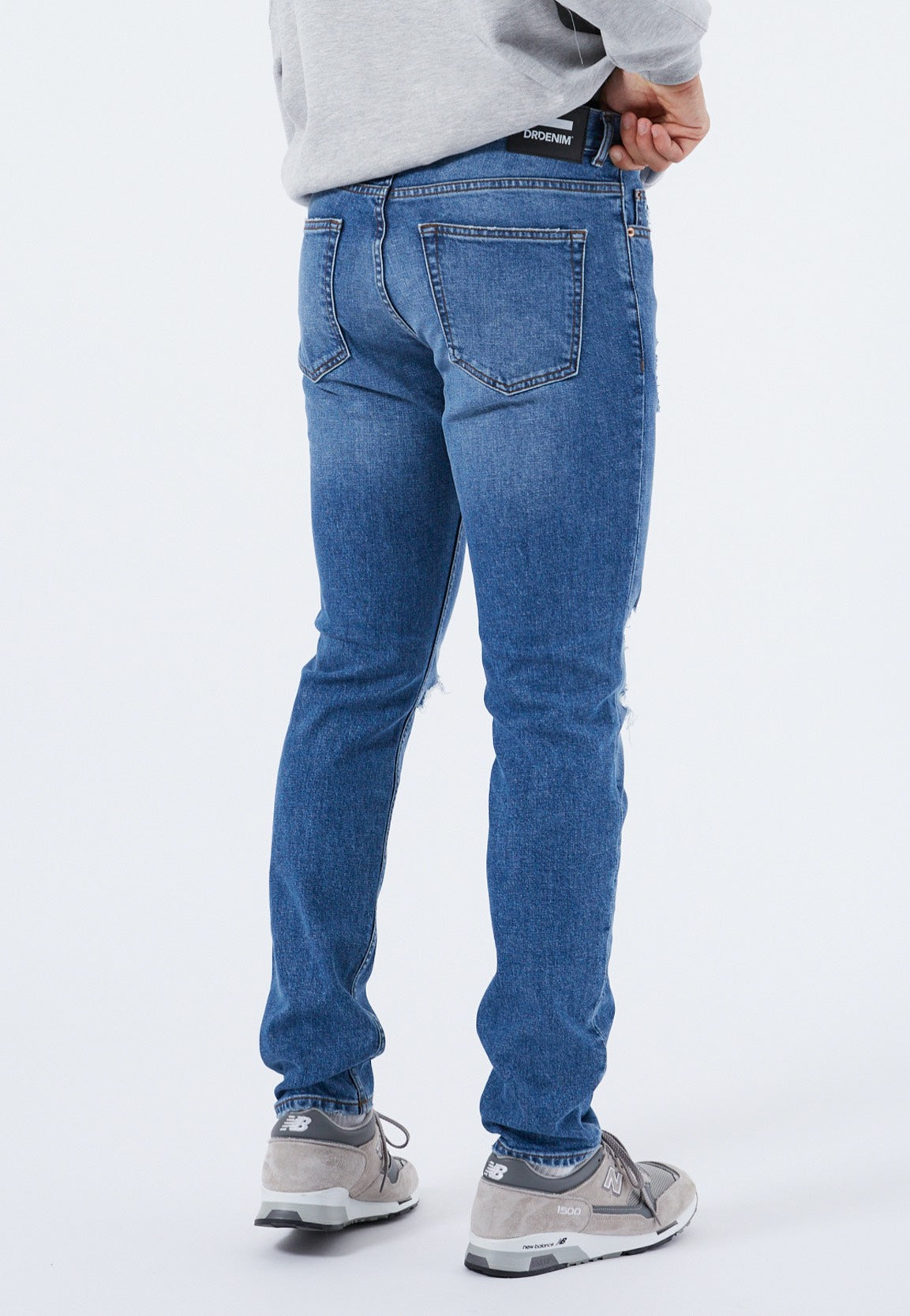 Dr. Denim - Clark Rubble Mid Blue Ripped - Jeans | Men-Image