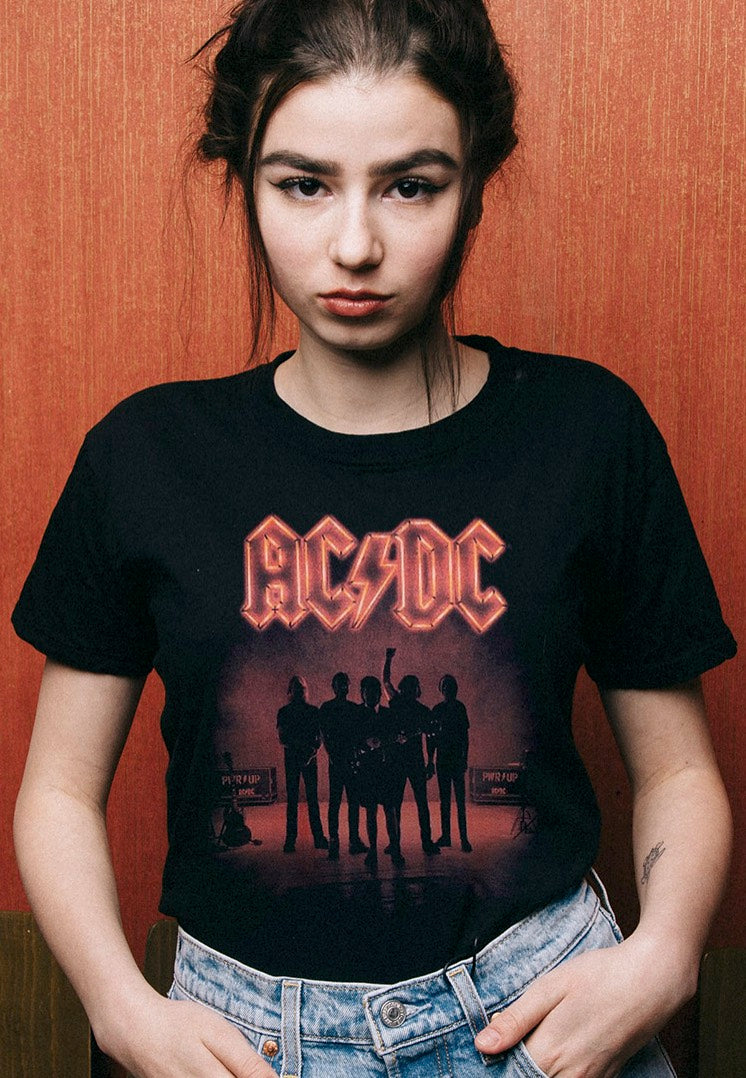 AC/DC - B&W Band Photo Montage - T-Shirt | Women-Image