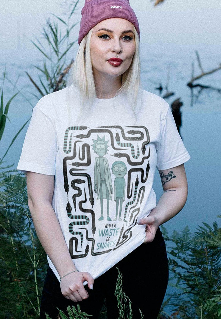 Rick And Morty - Waste Of Snakes White - T-Shirt | Women-Image