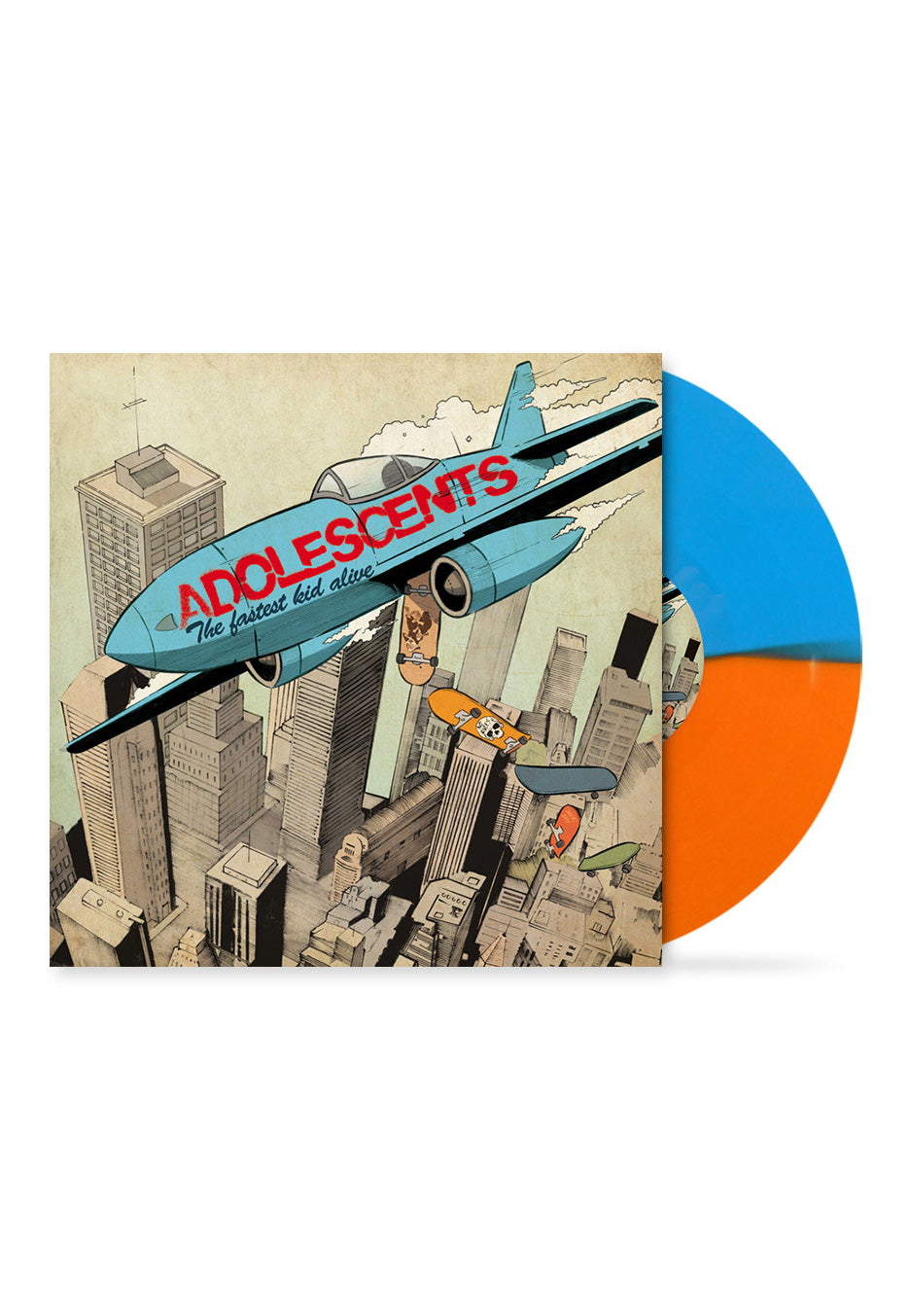 Adolescents - The Fastest Kid Alive (10th Anniversary Reissue) Blue/Orange Half/Half - Colored Vinyl | Neutral-Image