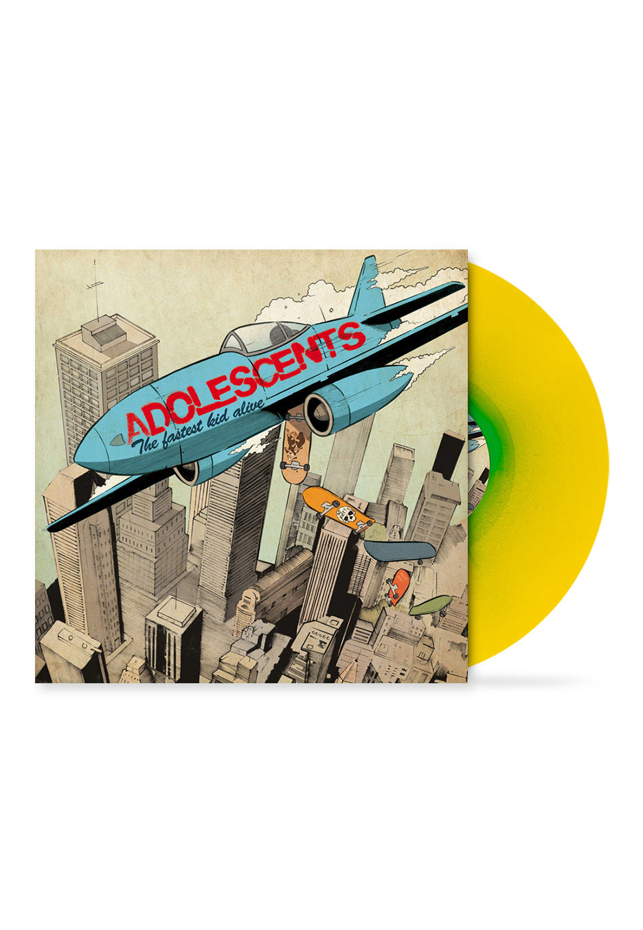 Adolescents - The Fastest Kid Alive (10th Anniversary Reissue) Green/Yellow Inkspot - Colored Vinyl | Neutral-Image