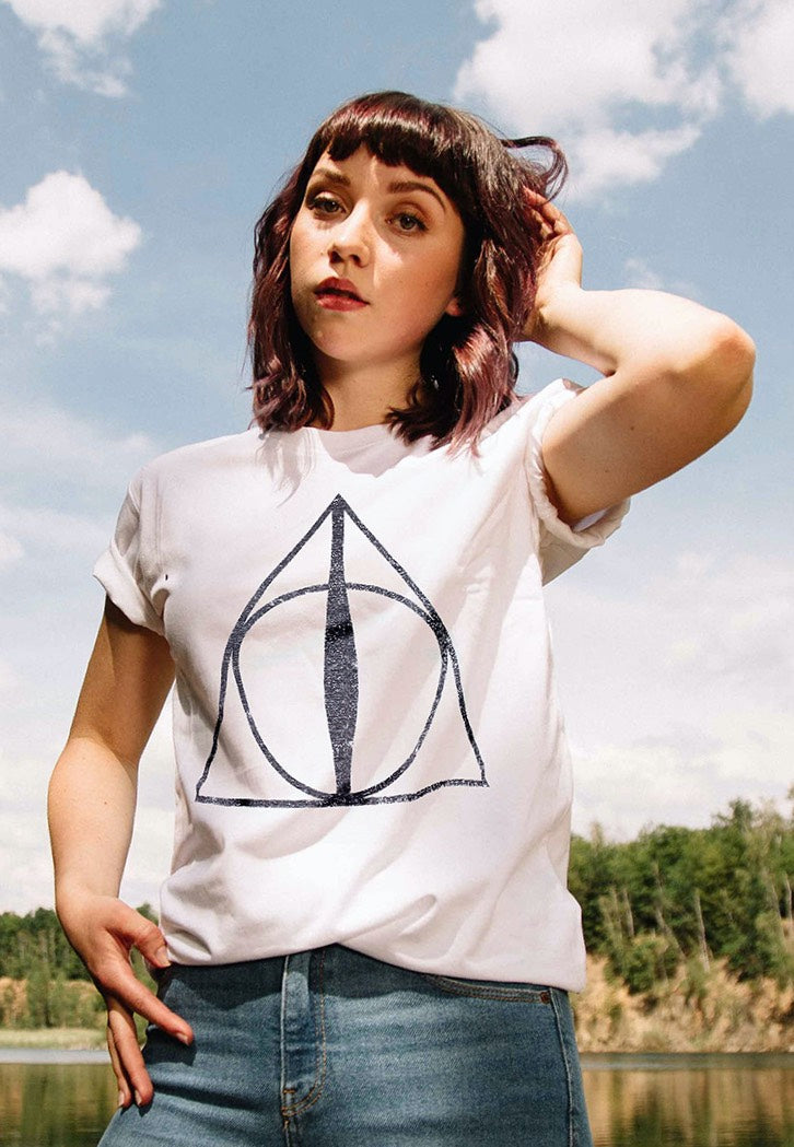 Harry Potter - Deathly Hallows Symbol White - Girly | Women-Image