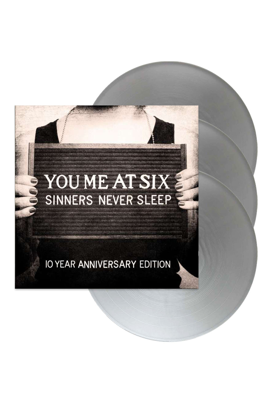 You Me At Six - Sinners Never Sleep 10 Year Anniversary Edition Ltd. Silver - Colored 3 Vinyl | Neutral-Image