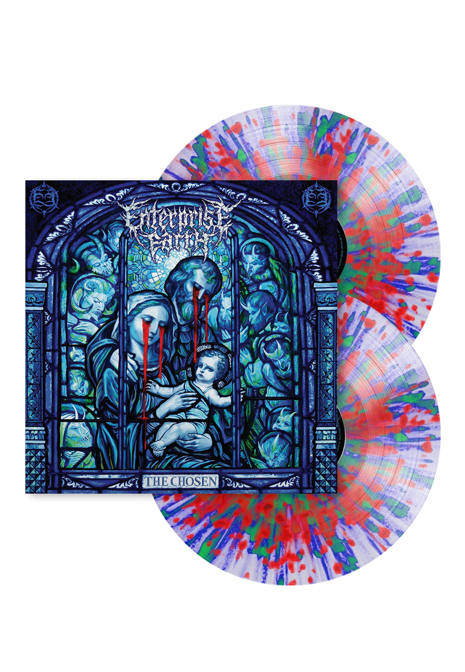 Enterprise Earth - The Chosen Clear w/ Translucent Cobalt / Neon Green / Neon Coral - Splattered 2 Vinyl | Neutral-Image