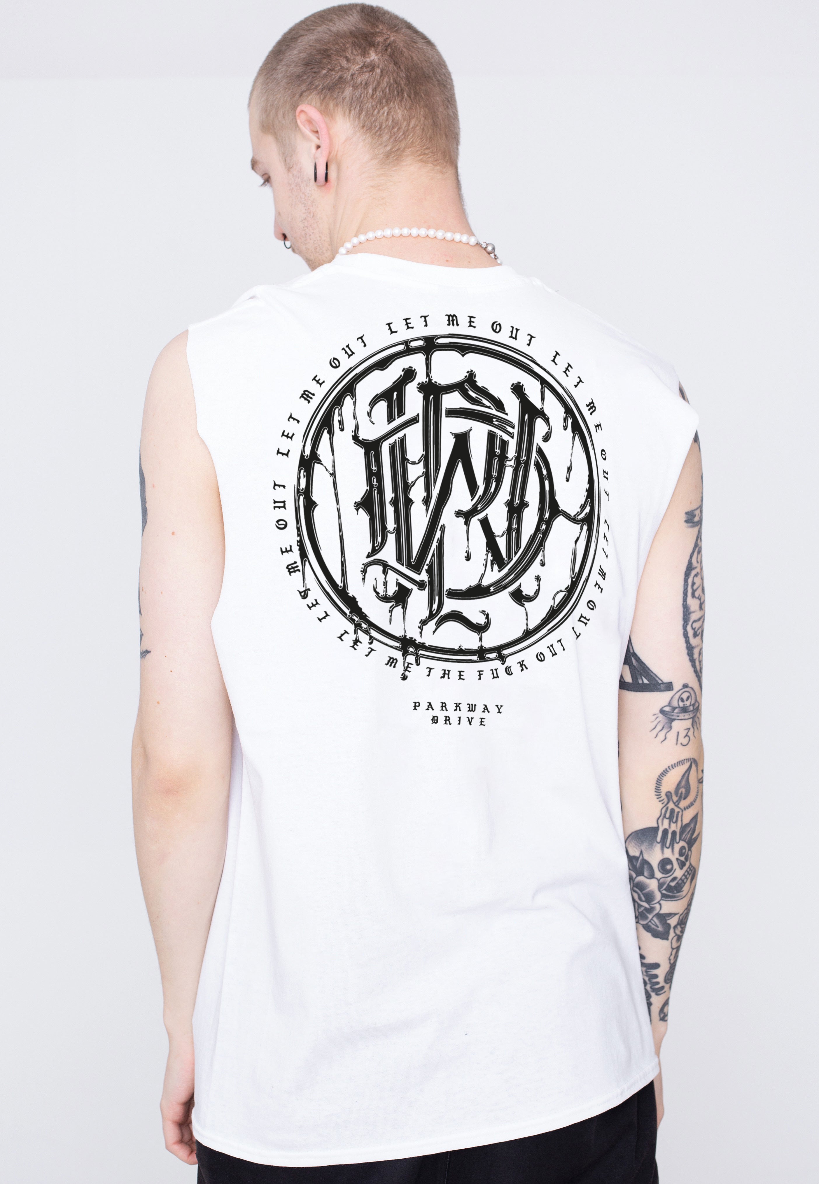 Parkway Drive - Glitch Logo White - Sleeveless | Men-Image