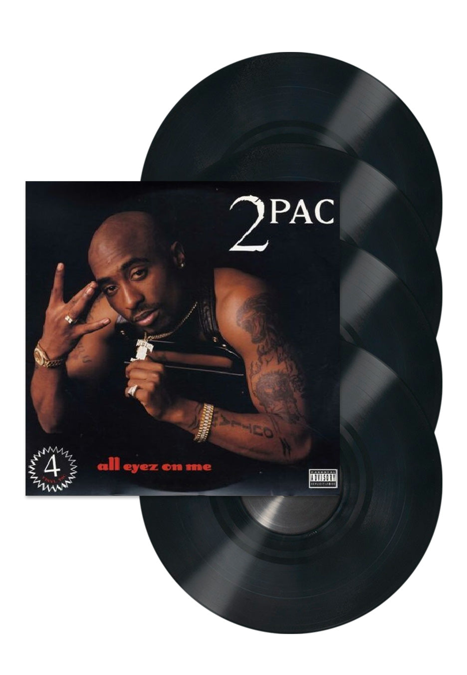 2Pac - All Eyez On Me - 4 Vinyl | Neutral-Image