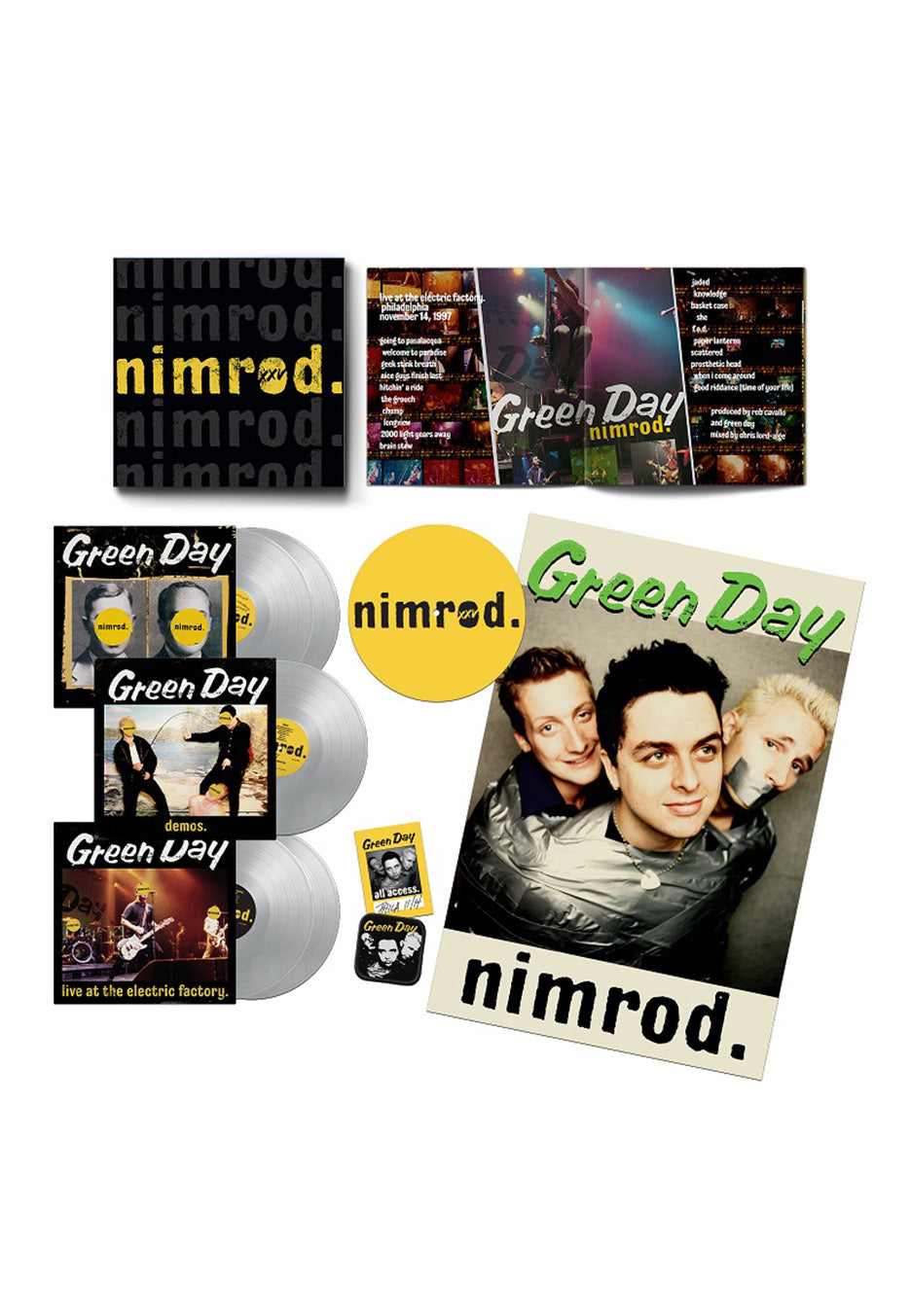 Green Day - Nimrod (25th Anniversary Edition) Silver - Colored 5 Vinyl Box | Neutral-Image