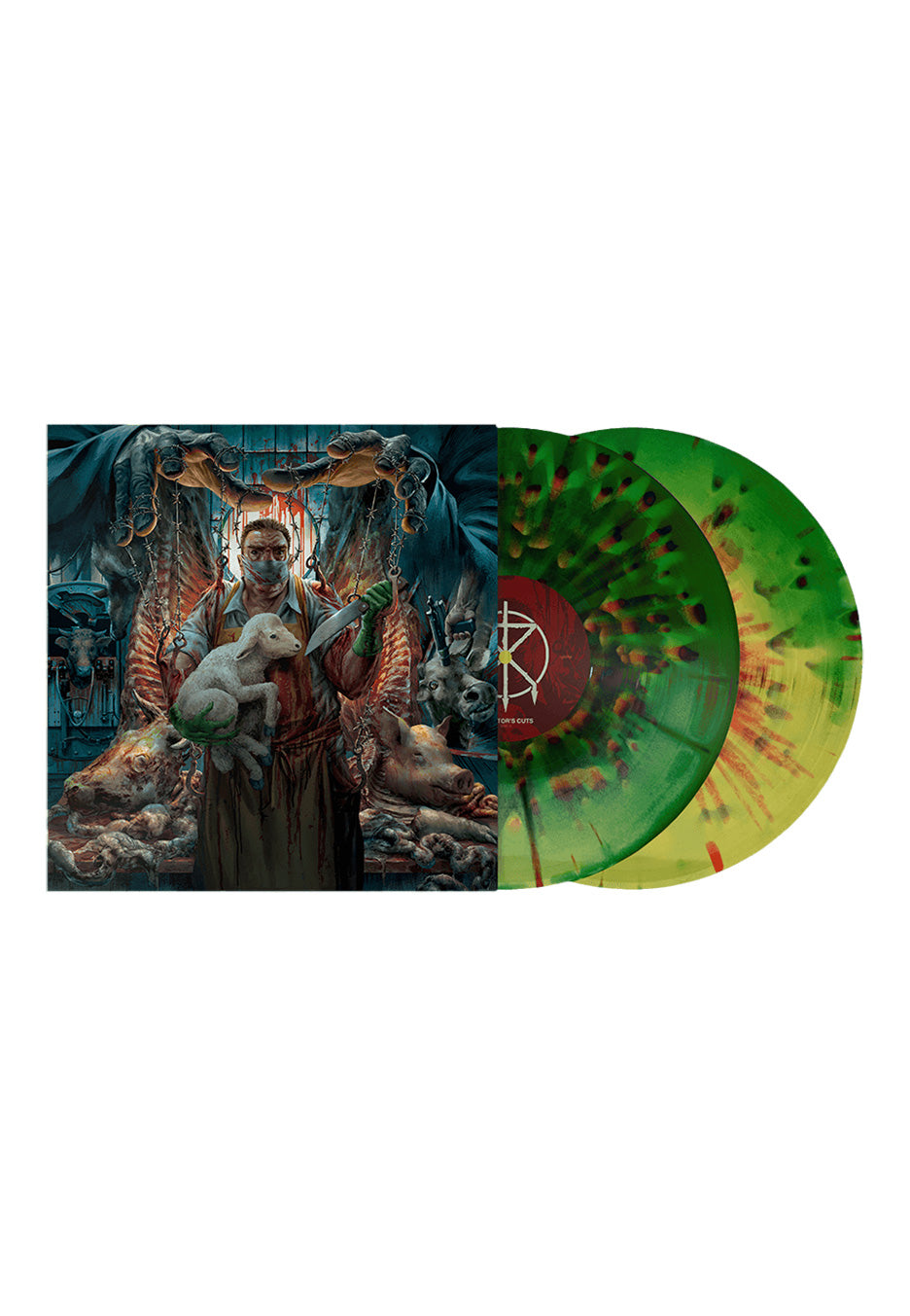 To The Grave - Director's Cut (Offcuts Edition) Green/Yellow w/ Red - Splattered 2 Vinyl | Neutral-Image