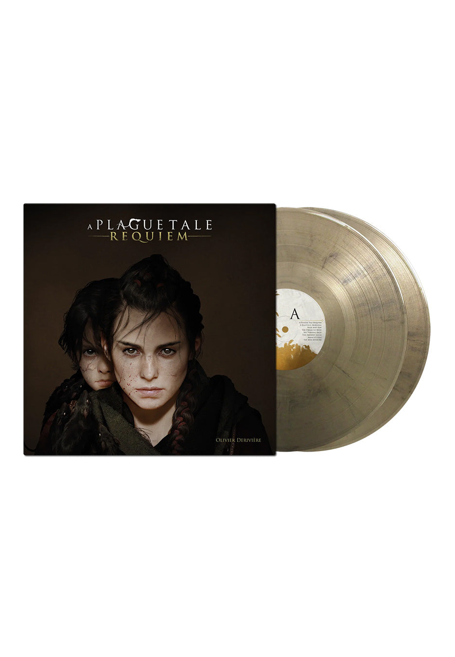 A Plague Tale - A Plague Tale: Requiem OST (Olivier Deriviere) Gold w/ Black - Marbled 2 Vinyl | Neutral-Image