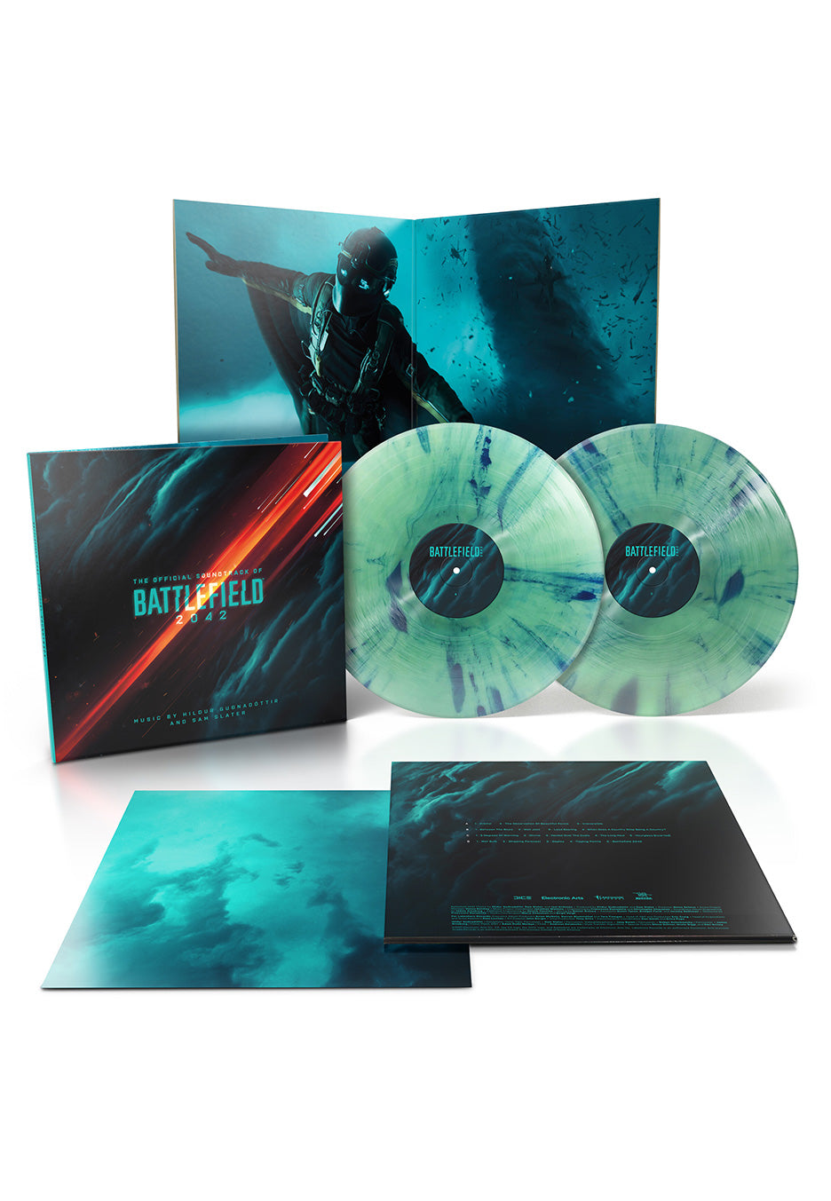 Battlefield - Battlefield 2042 OST (Traumduo Hildur Gudnadóttir & Sam Slater) Green/Blue - Colored 2 Vinyl | Neutral-Image