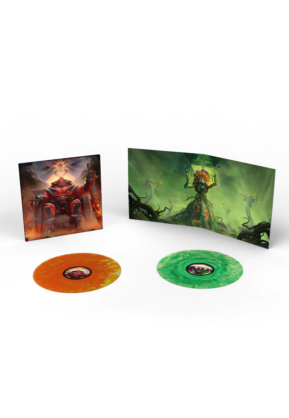 RuneScape - Elder God Wars Dungeon OST (Jagex Audio Team) Orange/Clear & Green/Clear - Colored 2 Vinyl  | Neutral-Image