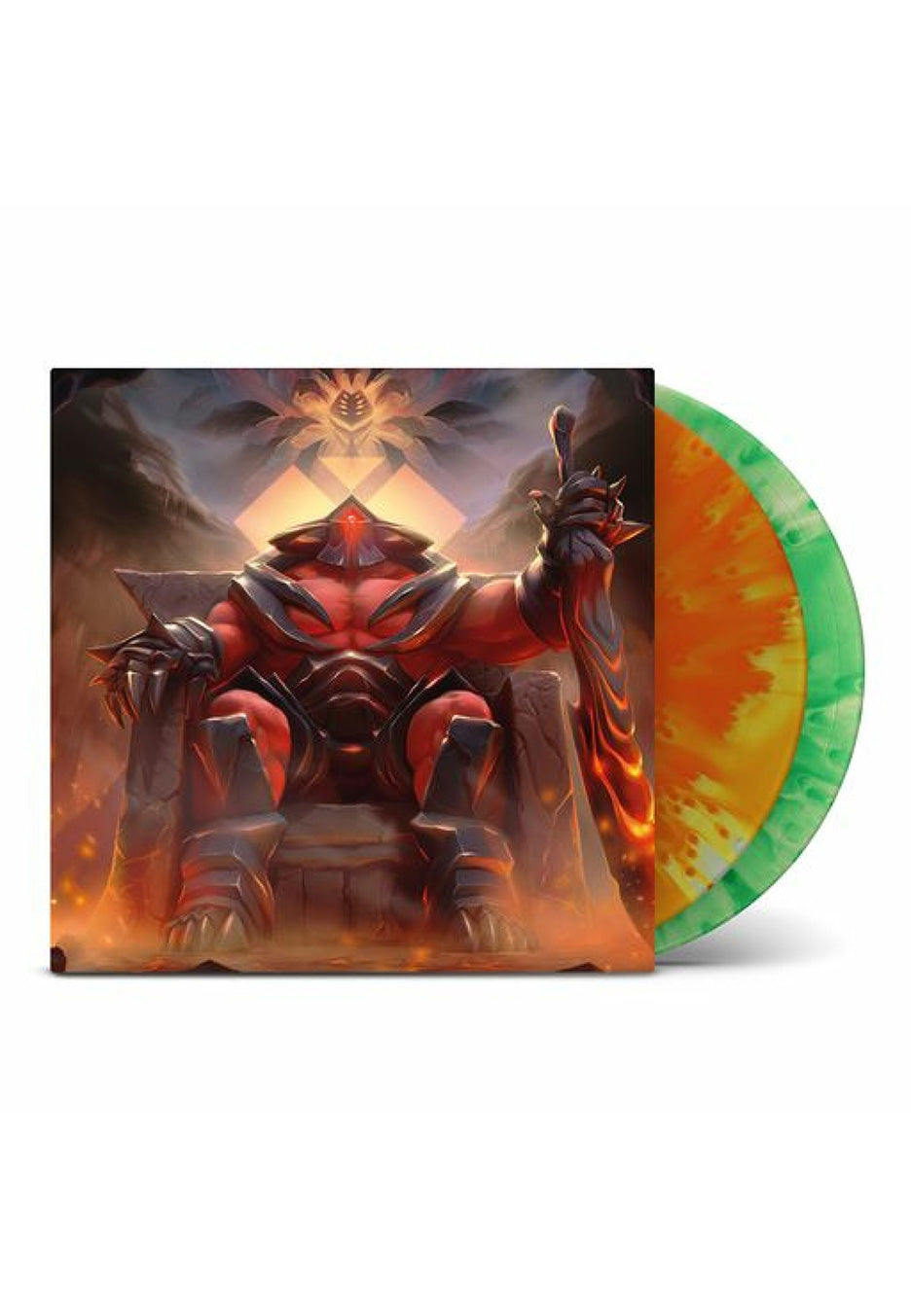 RuneScape - Elder God Wars Dungeon OST (Jagex Audio Team) Orange/Clear & Green/Clear - Colored 2 Vinyl  | Neutral-Image