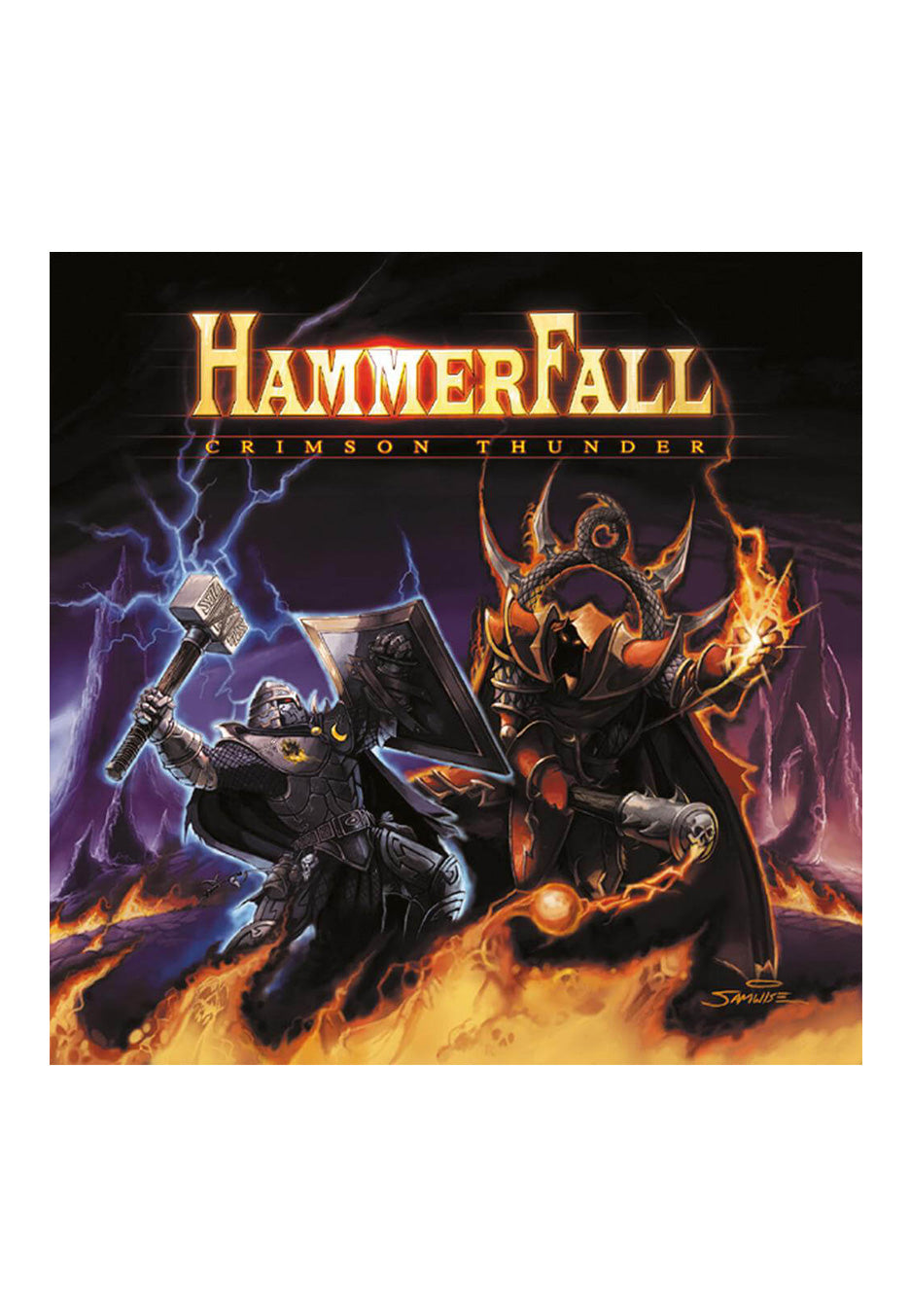 Hammerfall - Crimson Thunder: 20 Year Anniversary (Platinum Edition) Ltd. Silver - Colored 2 Vinyl + Comick | Neutral-Image