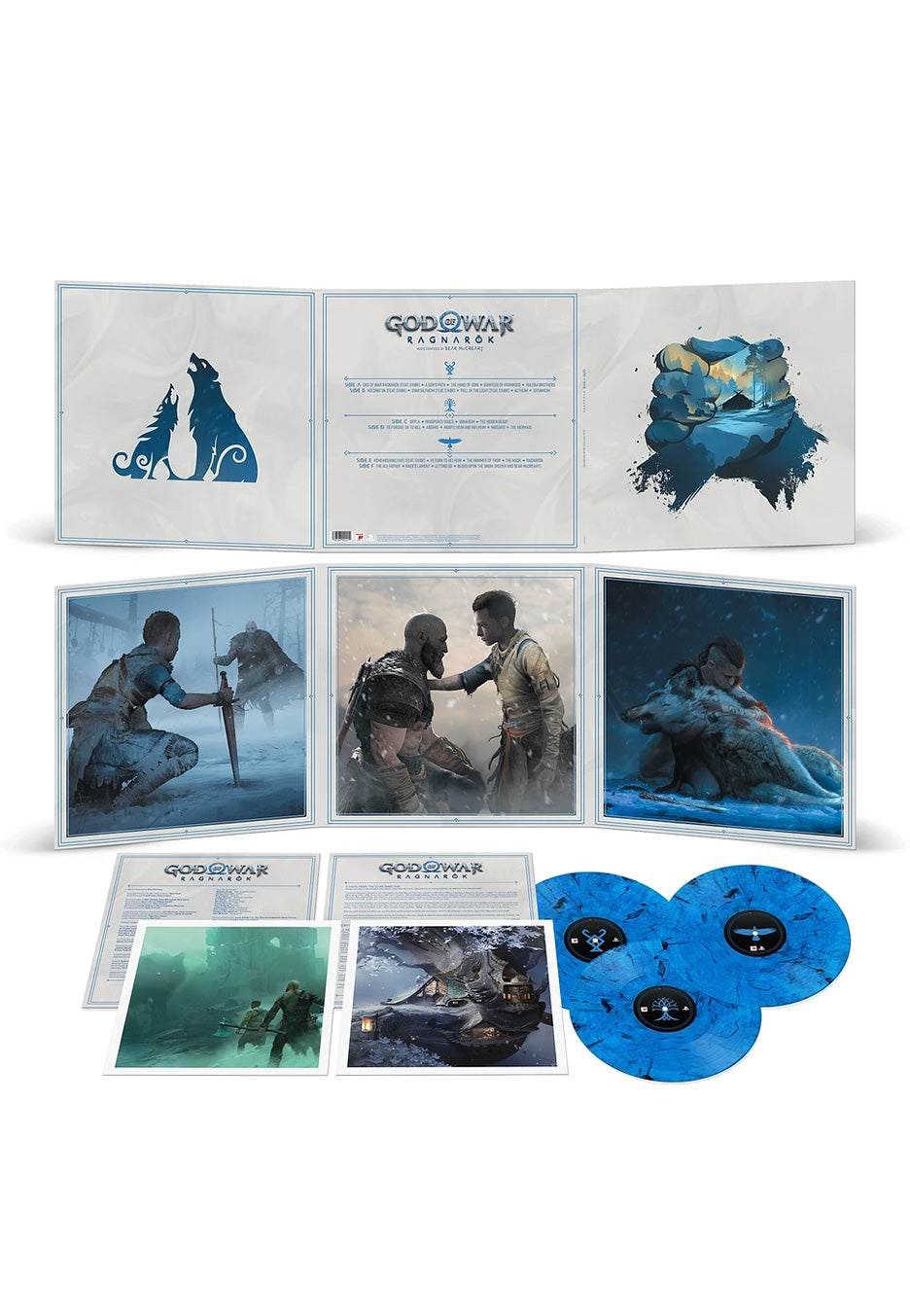 God Of War - God Of War Ragnarök OST (Bear McCreary) Dark Blue - Marbled 3 Vinyl | Neutral-Image