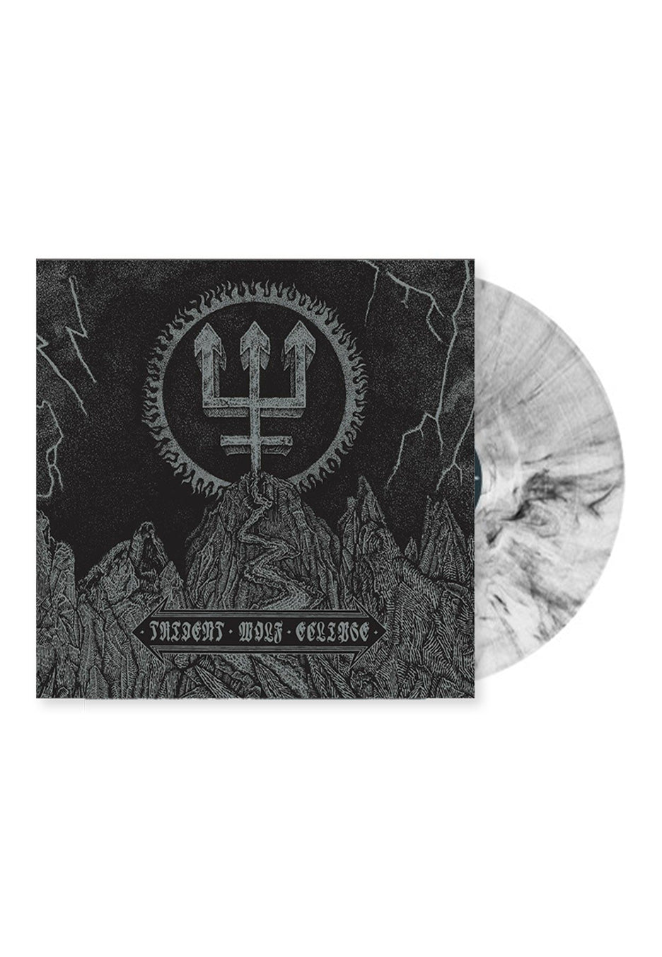 Watain - Trident Wolf Eclipse Ltd. Silver + White - Marbled Vinyl | Neutral-Image