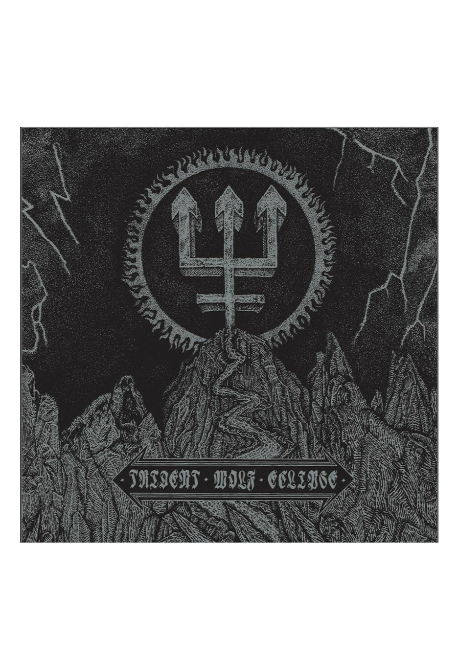 Watain - Trident Wolf Eclipse Ltd. Silver + White - Marbled Vinyl | Neutral-Image