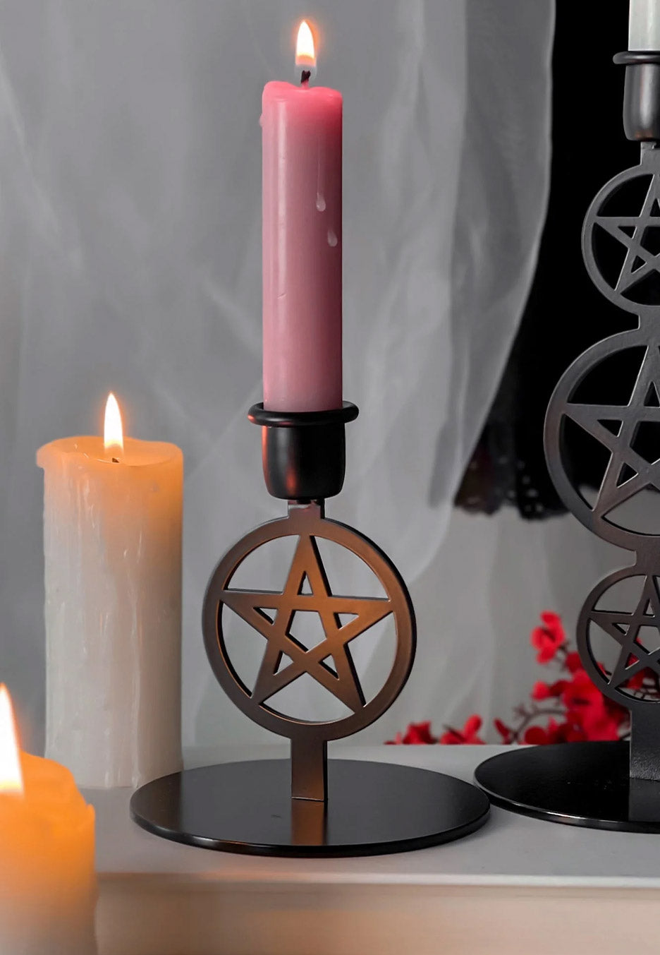 Killstar - Pentagram Black - Candle Holder | Neutral-Image