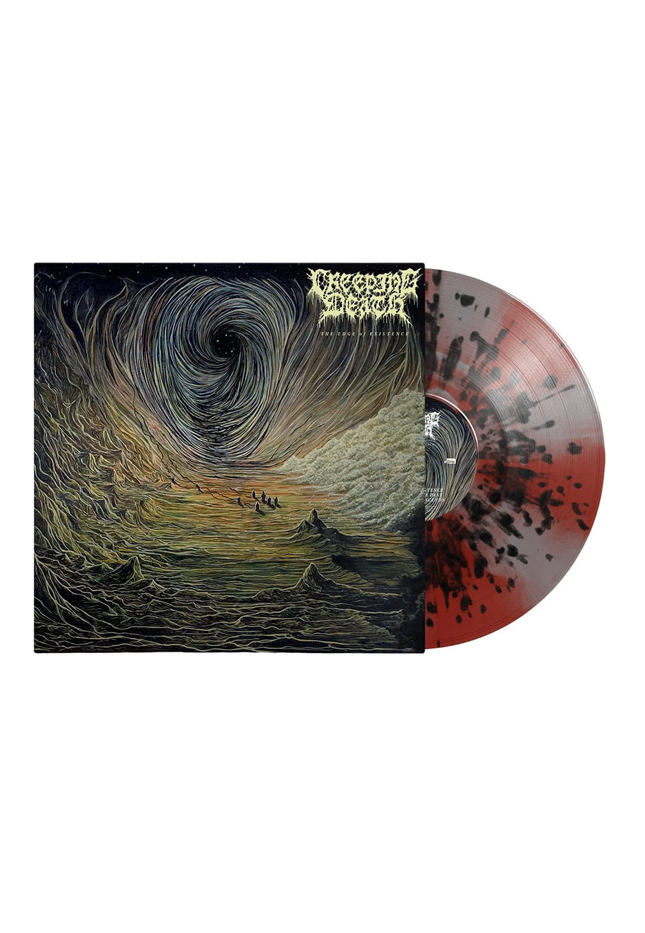 Creeping Death - The Edge Of Existence Ruby/Grey Pinwheel w/ Black - Splattered Vinyl | Neutral-Image